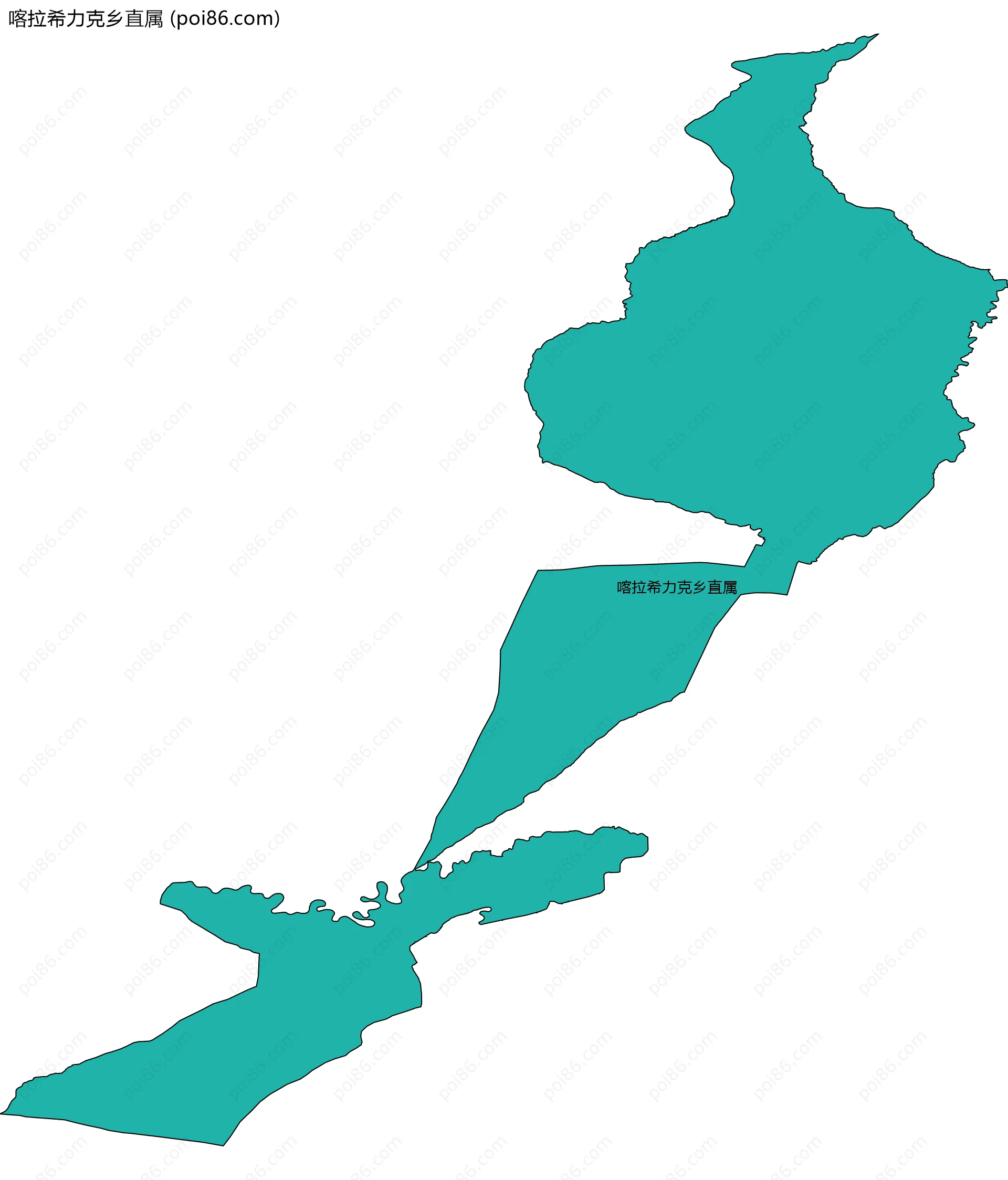 喀拉希力克乡直属边界地图