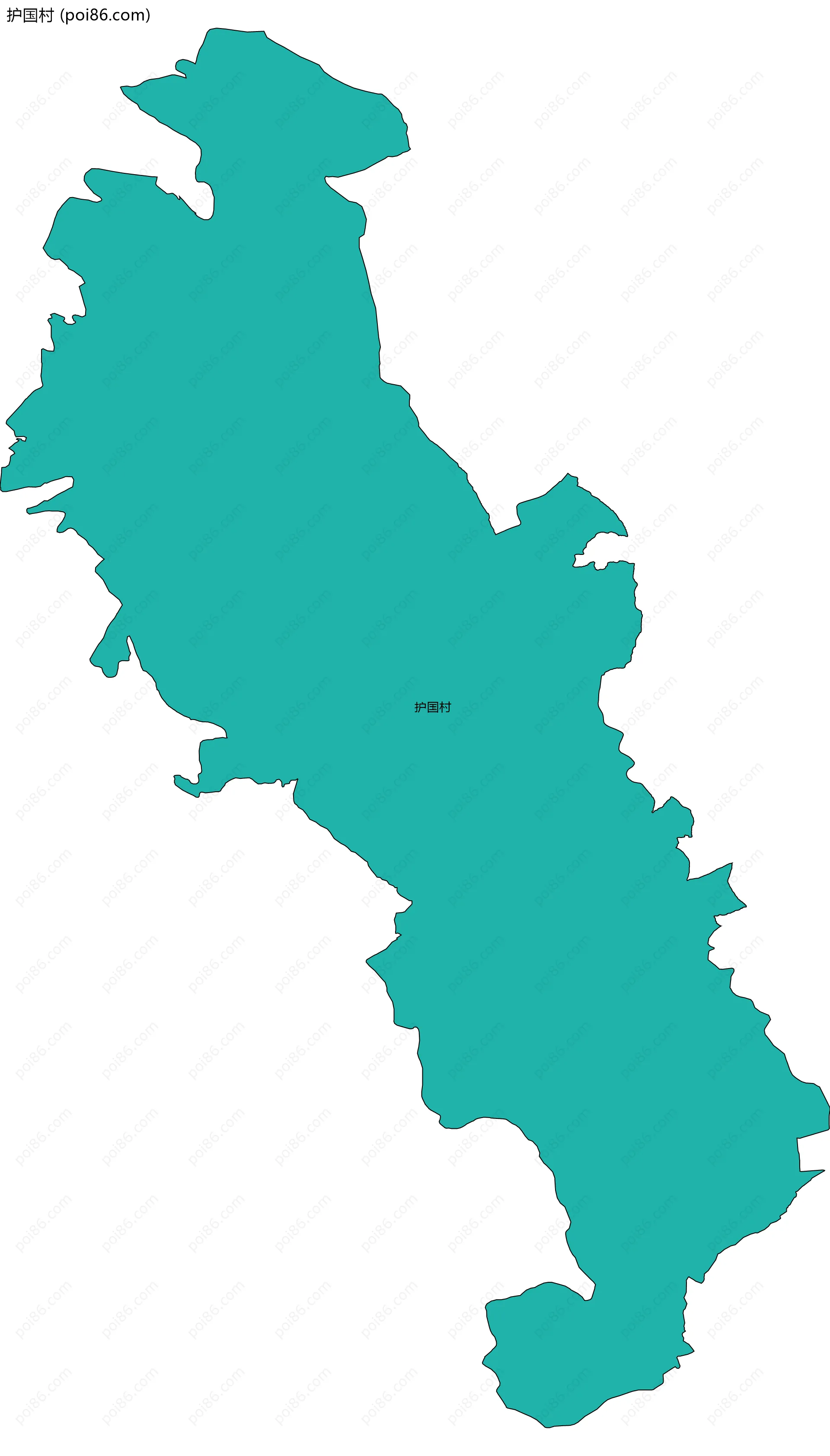 护国村边界地图