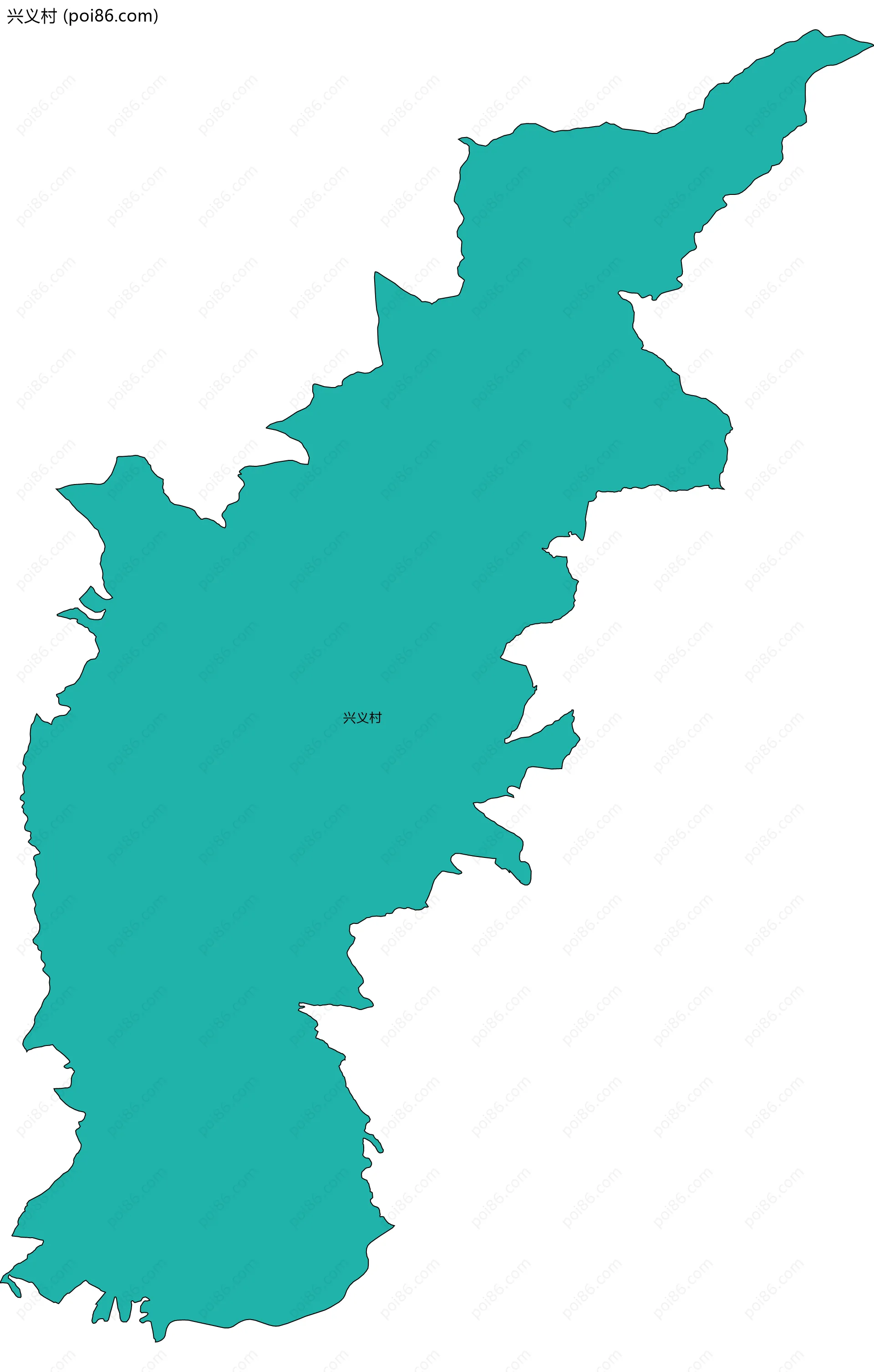 兴义村边界地图