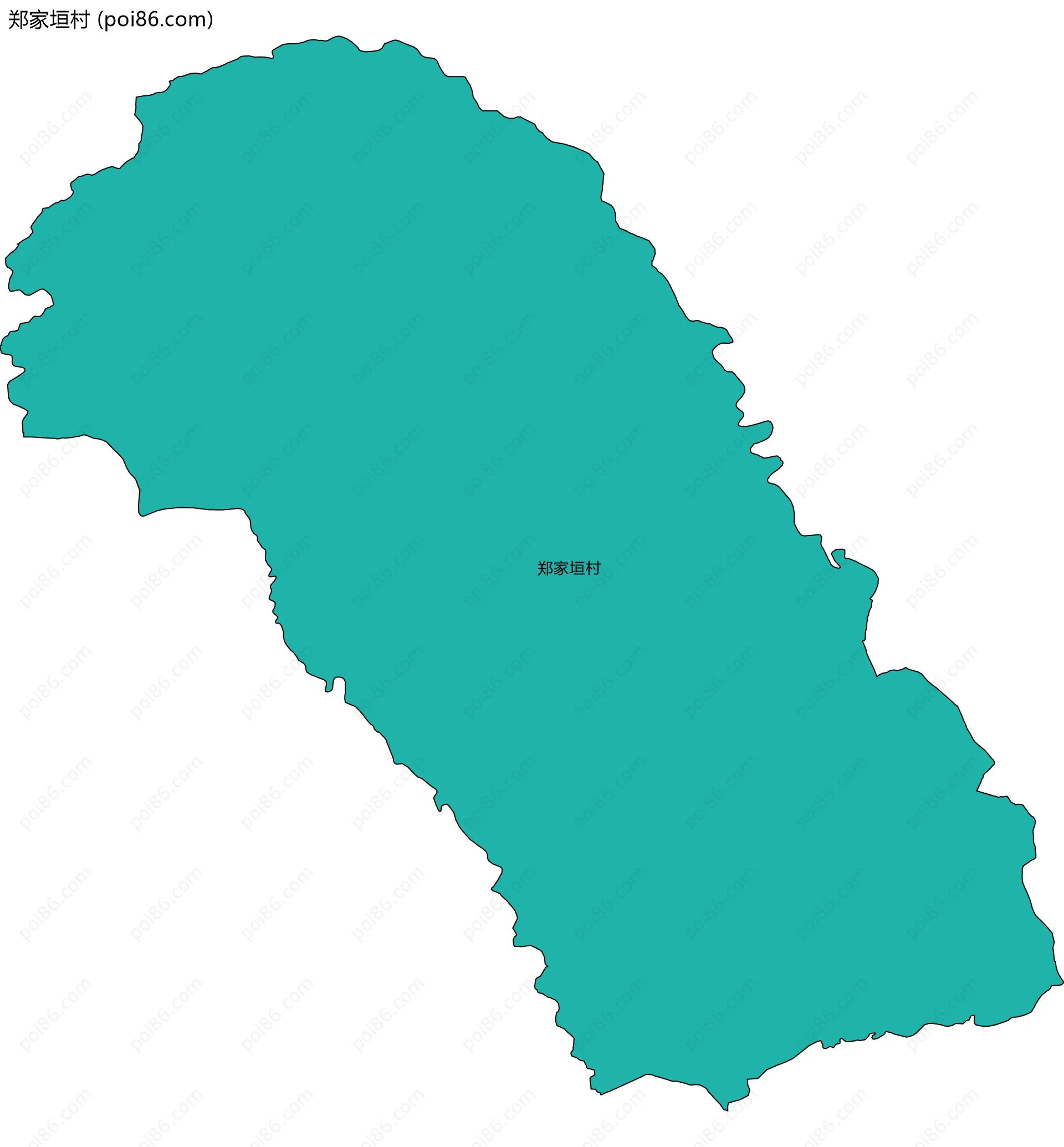 郑家垣村边界地图