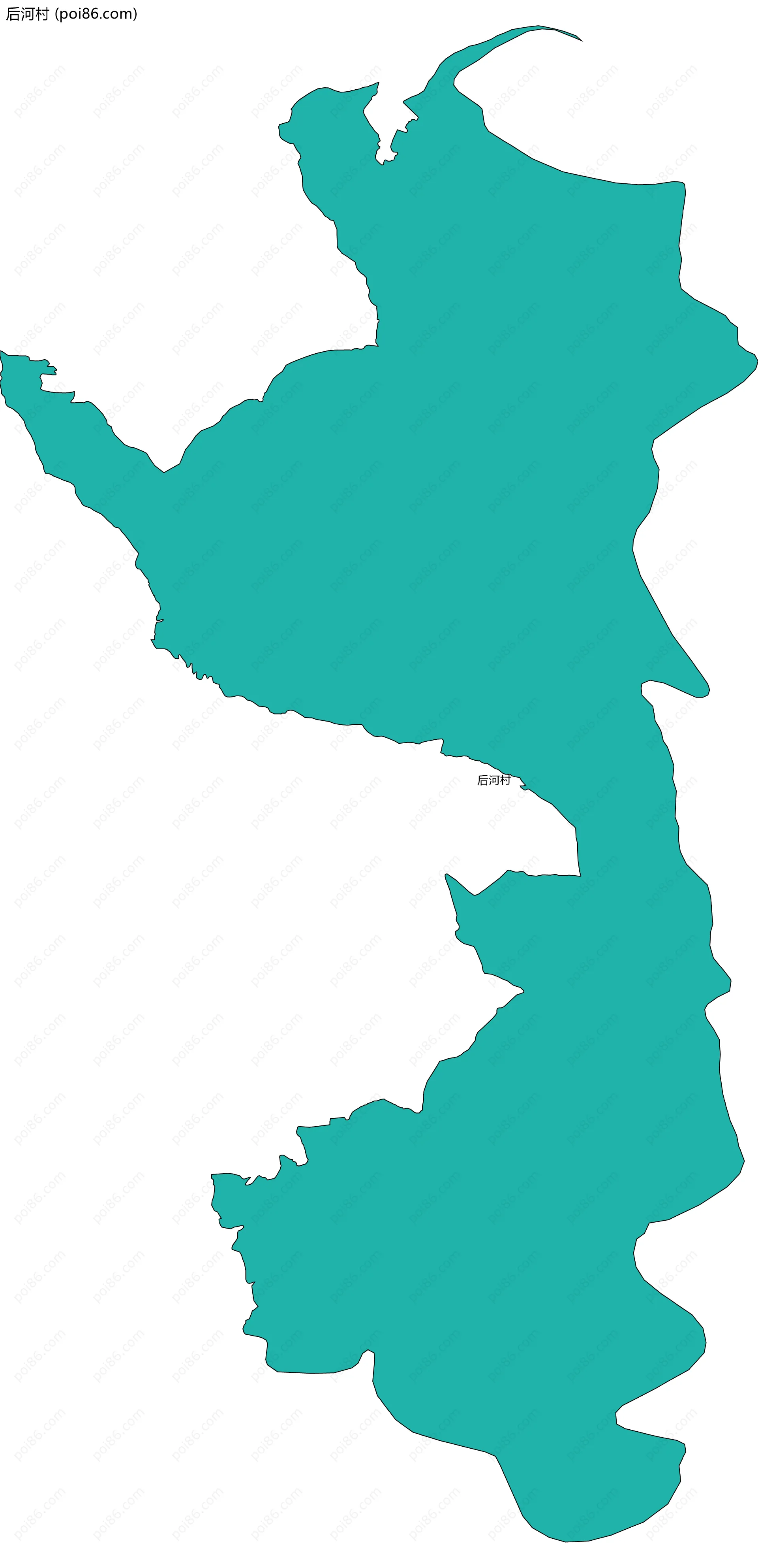 后河村边界地图