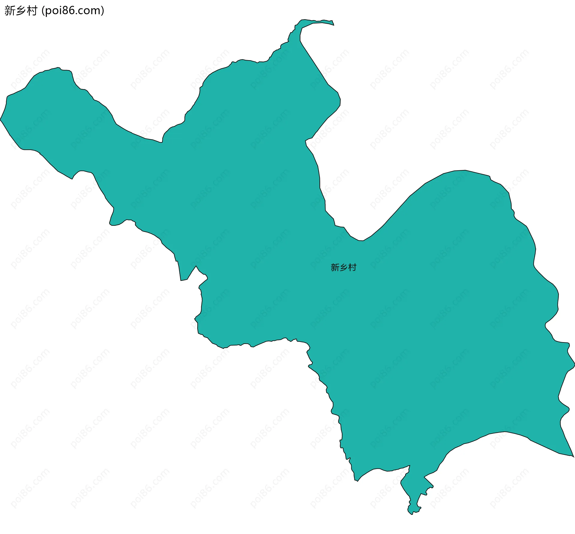 新乡村边界地图