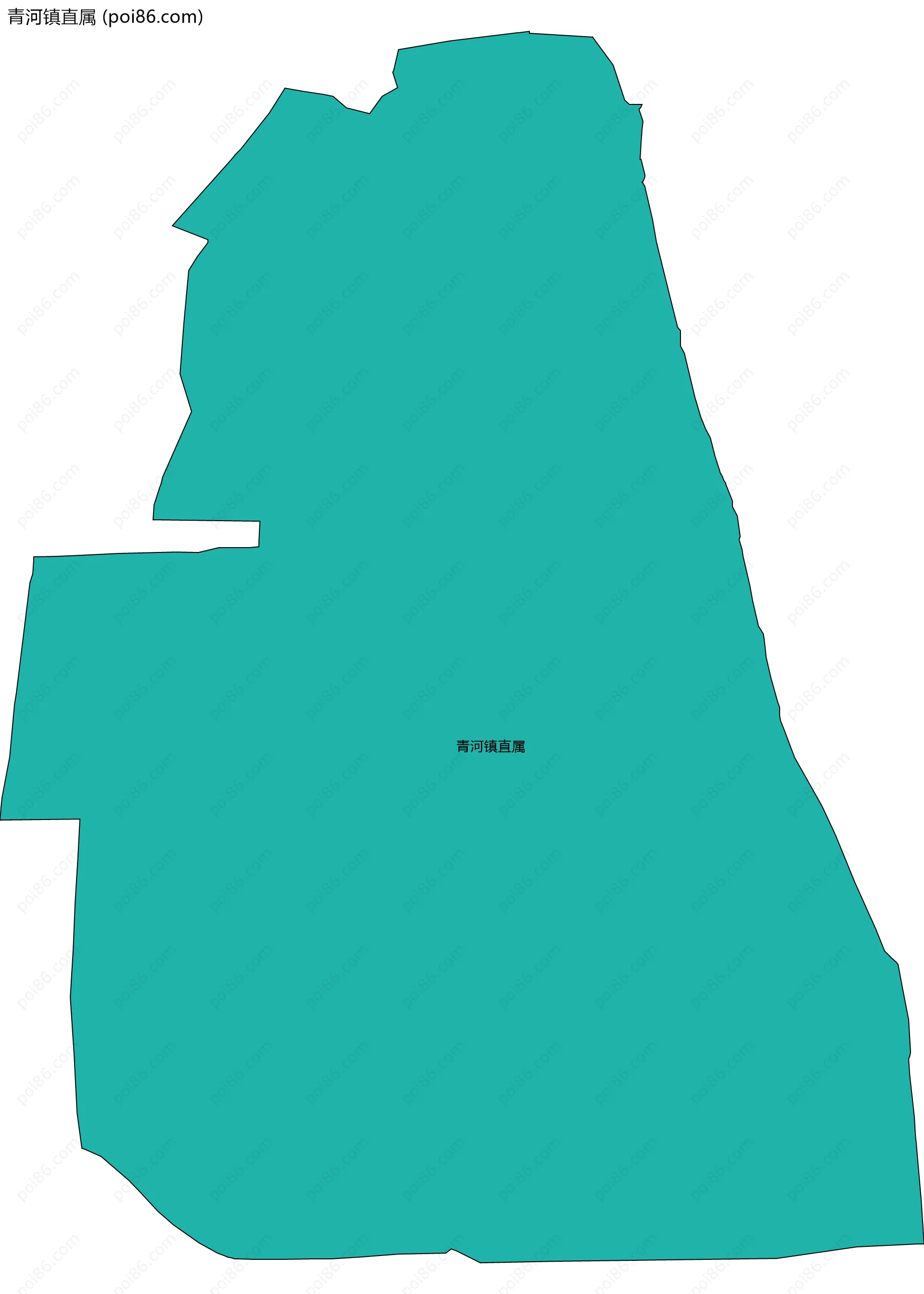 青河镇直属边界地图