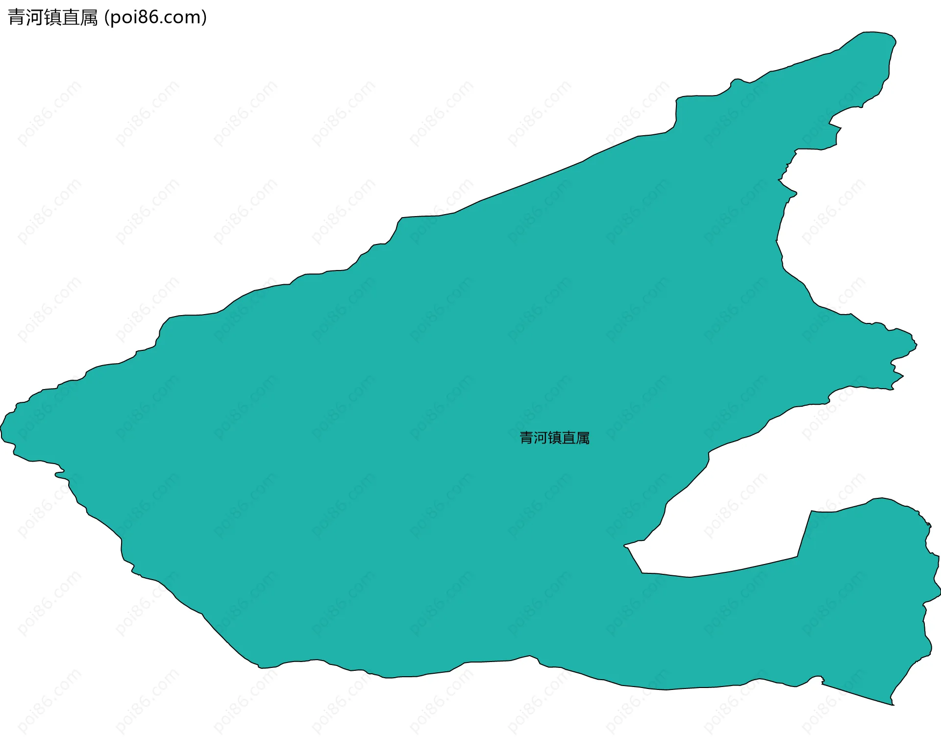 青河镇直属边界地图