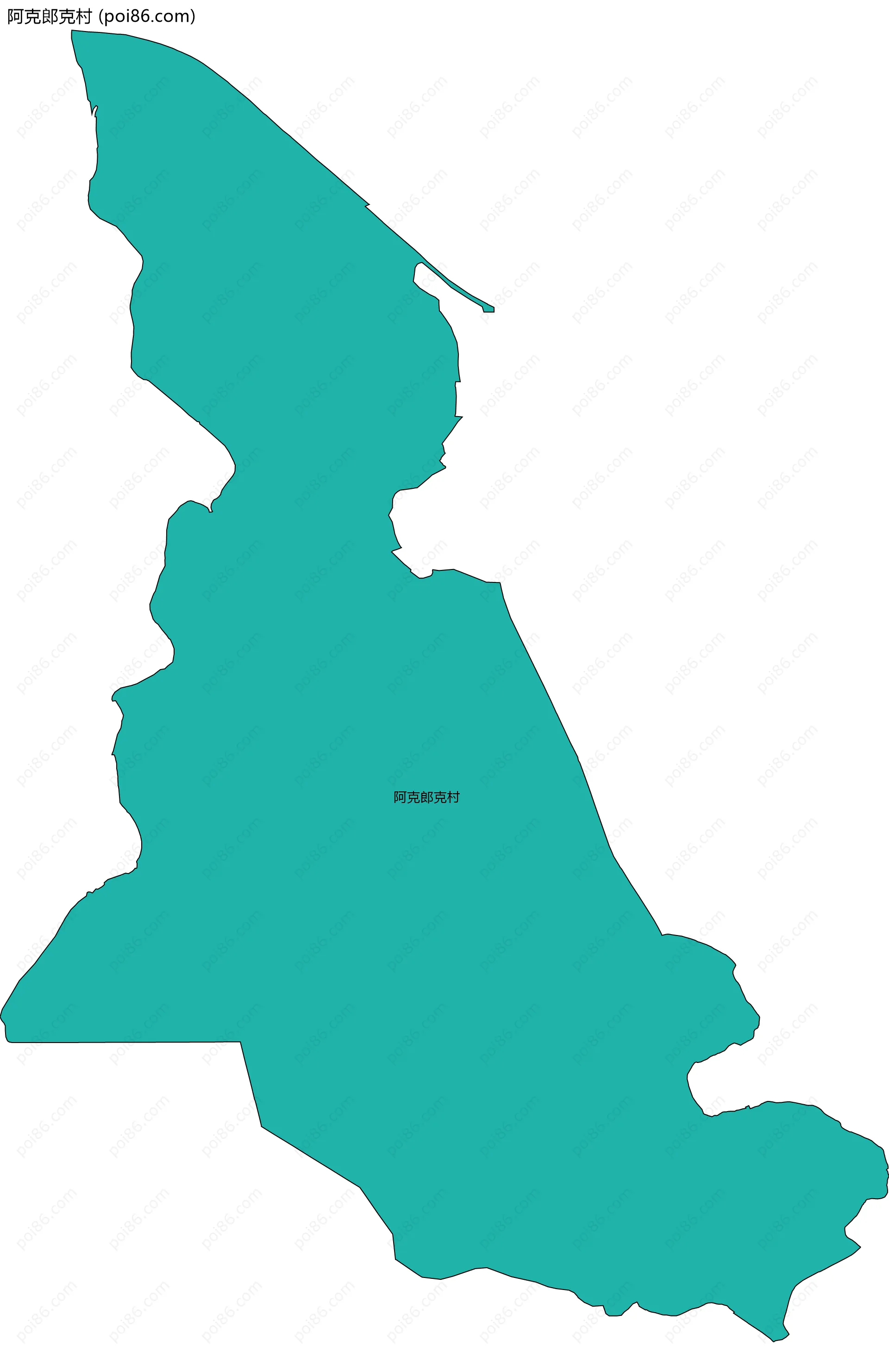 阿克郎克村边界地图