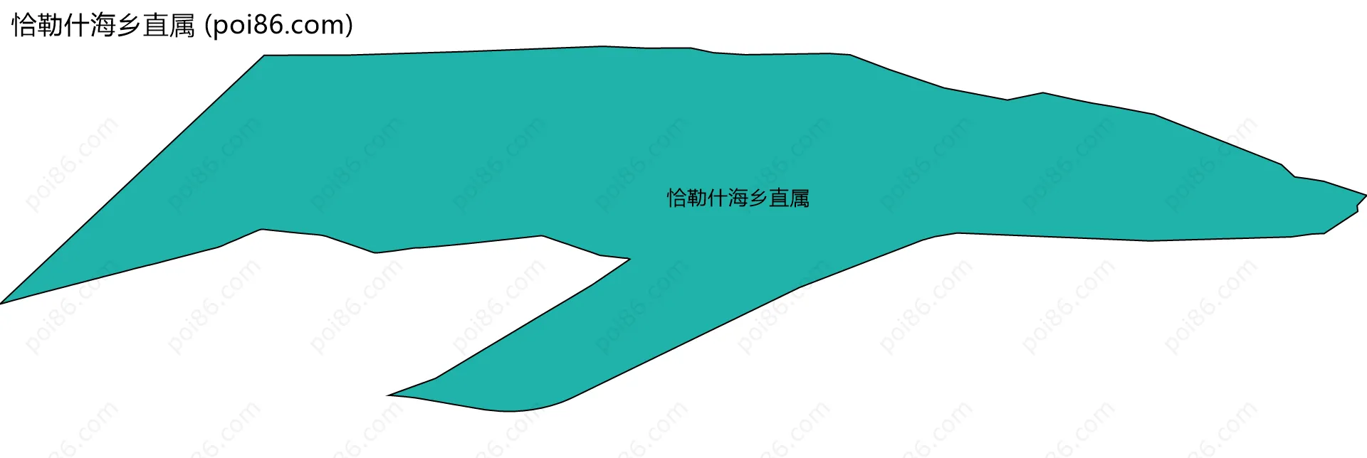 恰勒什海乡直属边界地图