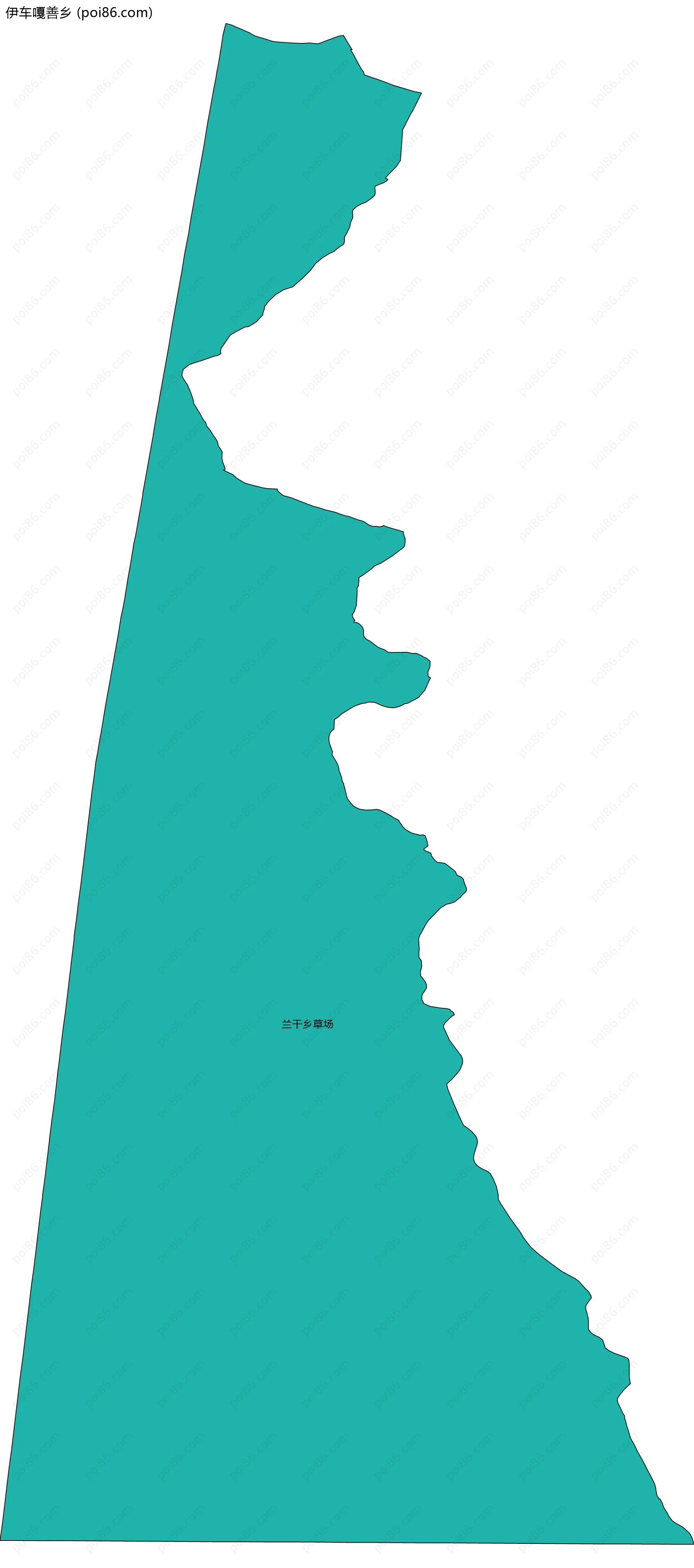 伊车嘎善乡边界地图(五级行政区划)