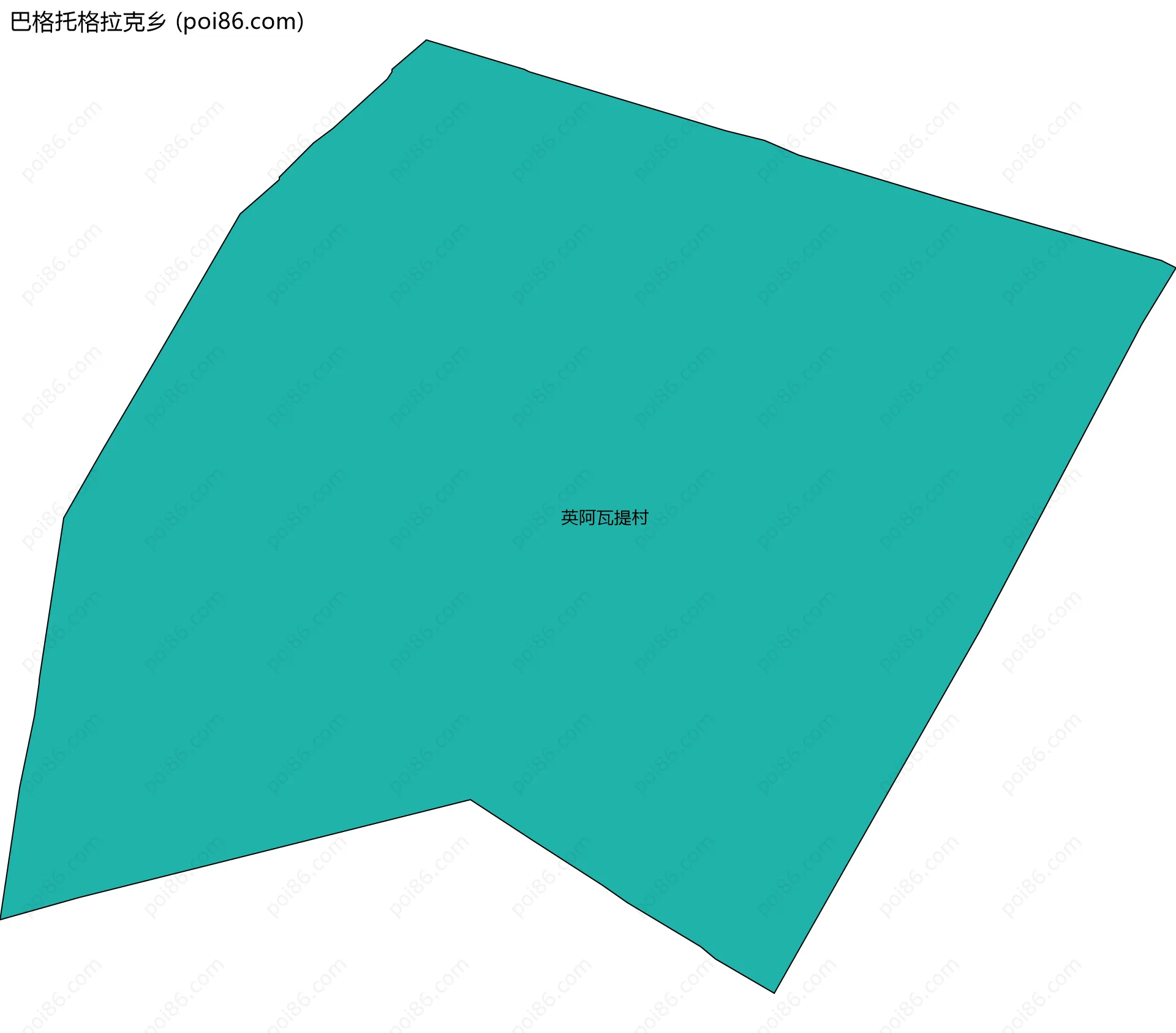 巴格托格拉克乡边界地图(五级行政区划)