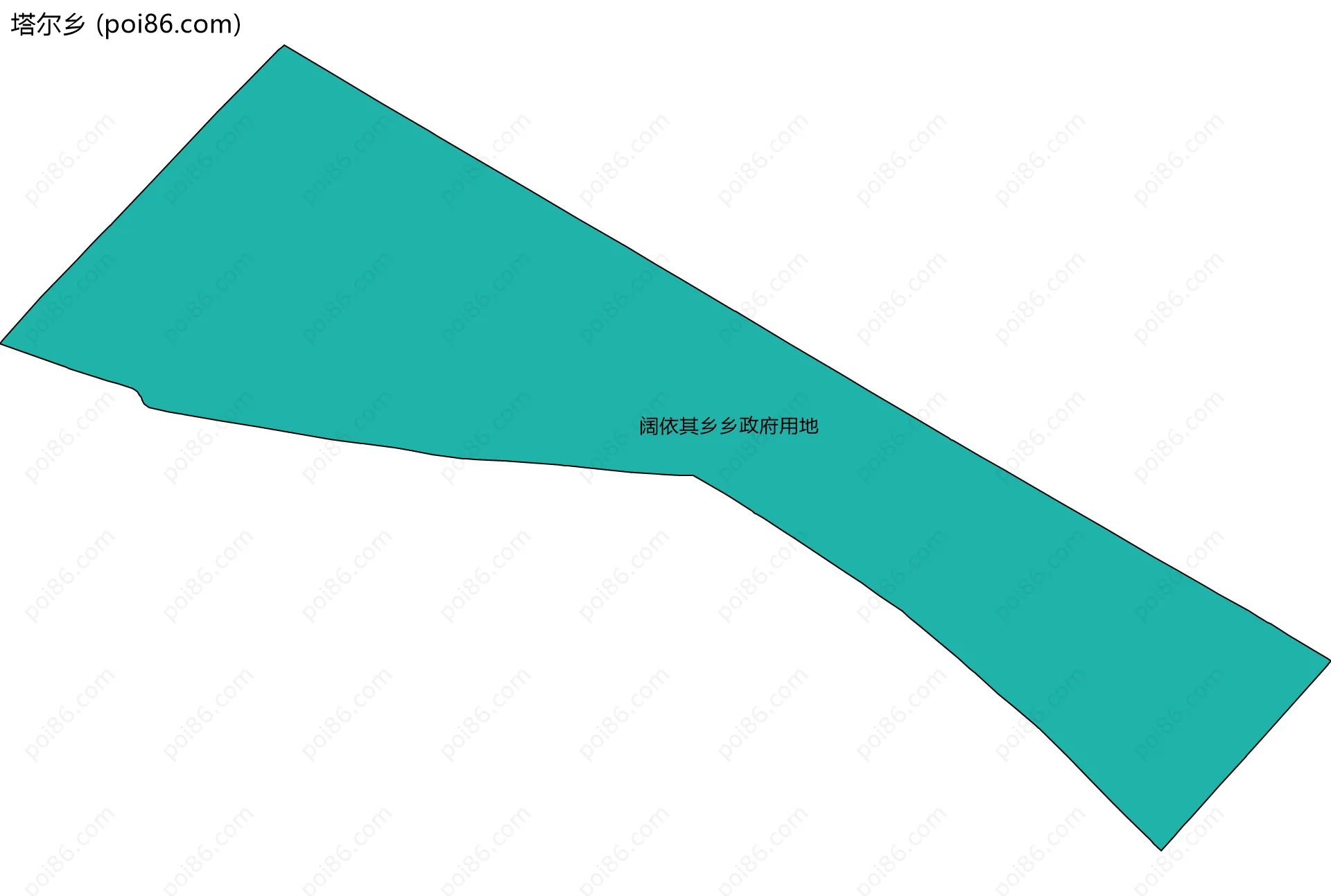 塔尔乡边界地图(五级行政区划)