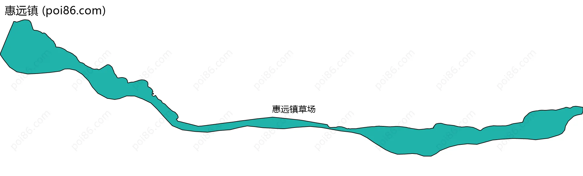 惠远镇边界地图(五级行政区划)