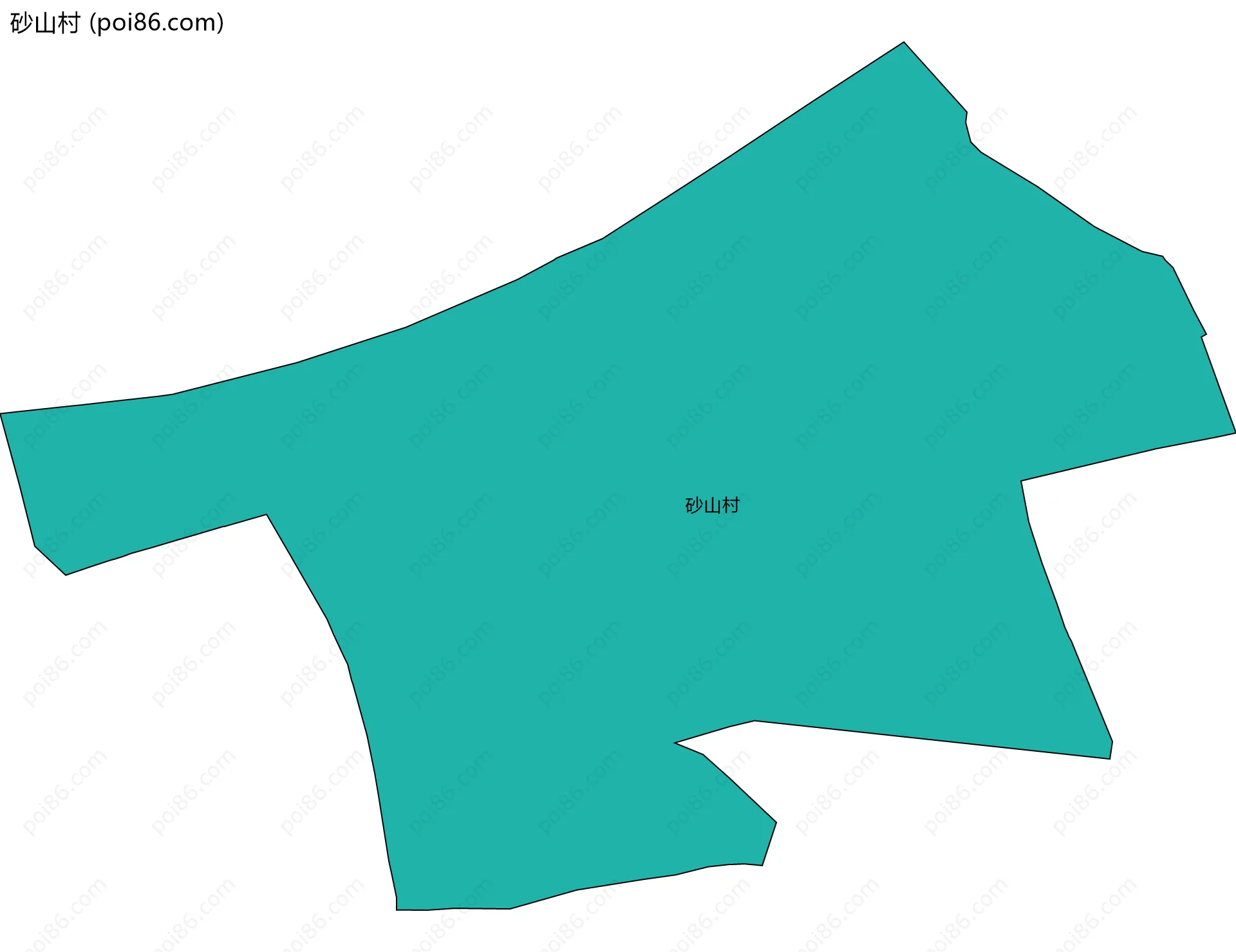 砂山村边界地图