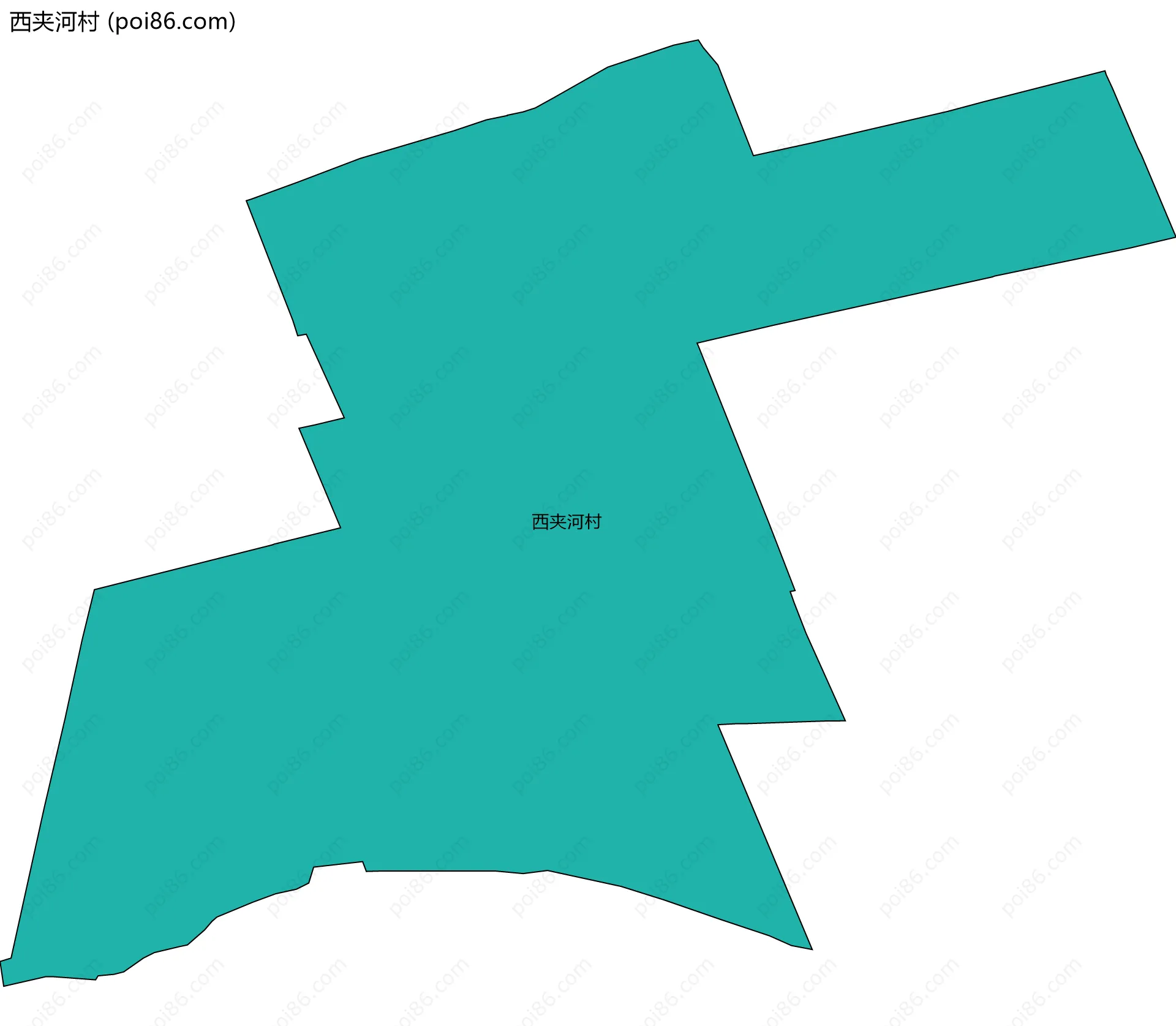 西夹河村边界地图