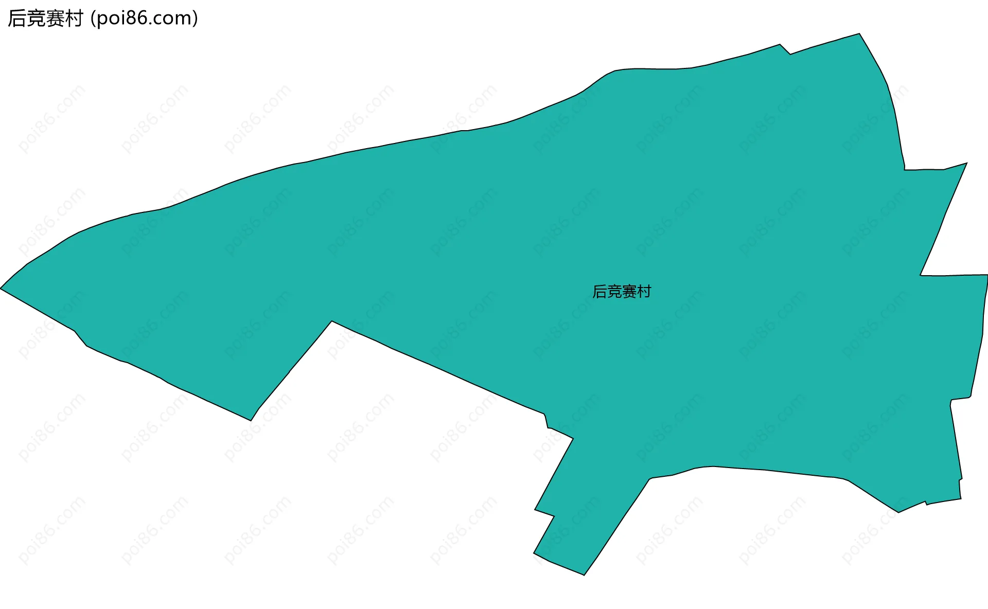 后竞赛村边界地图