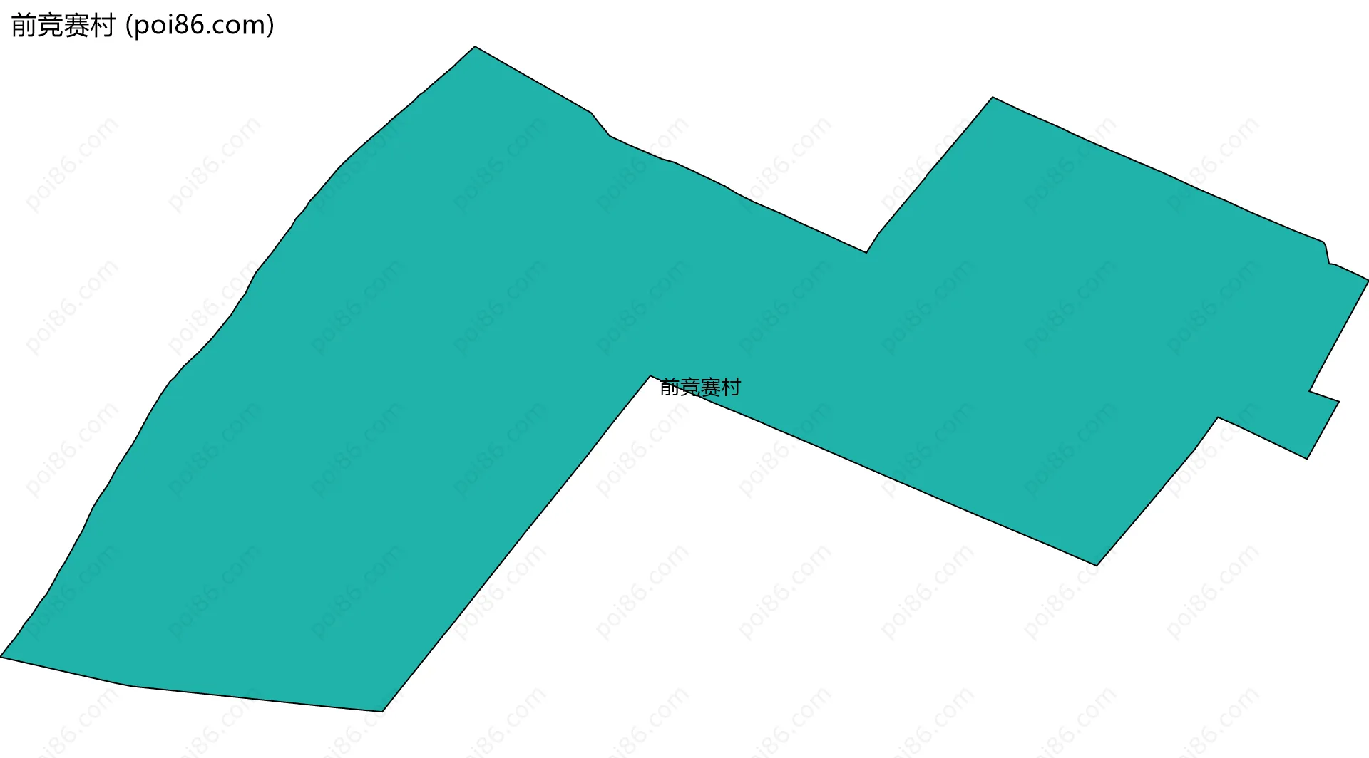 前竞赛村边界地图