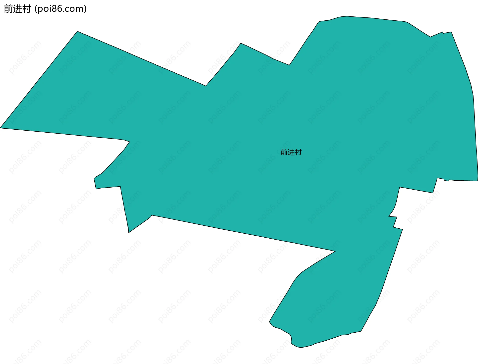 前进村边界地图