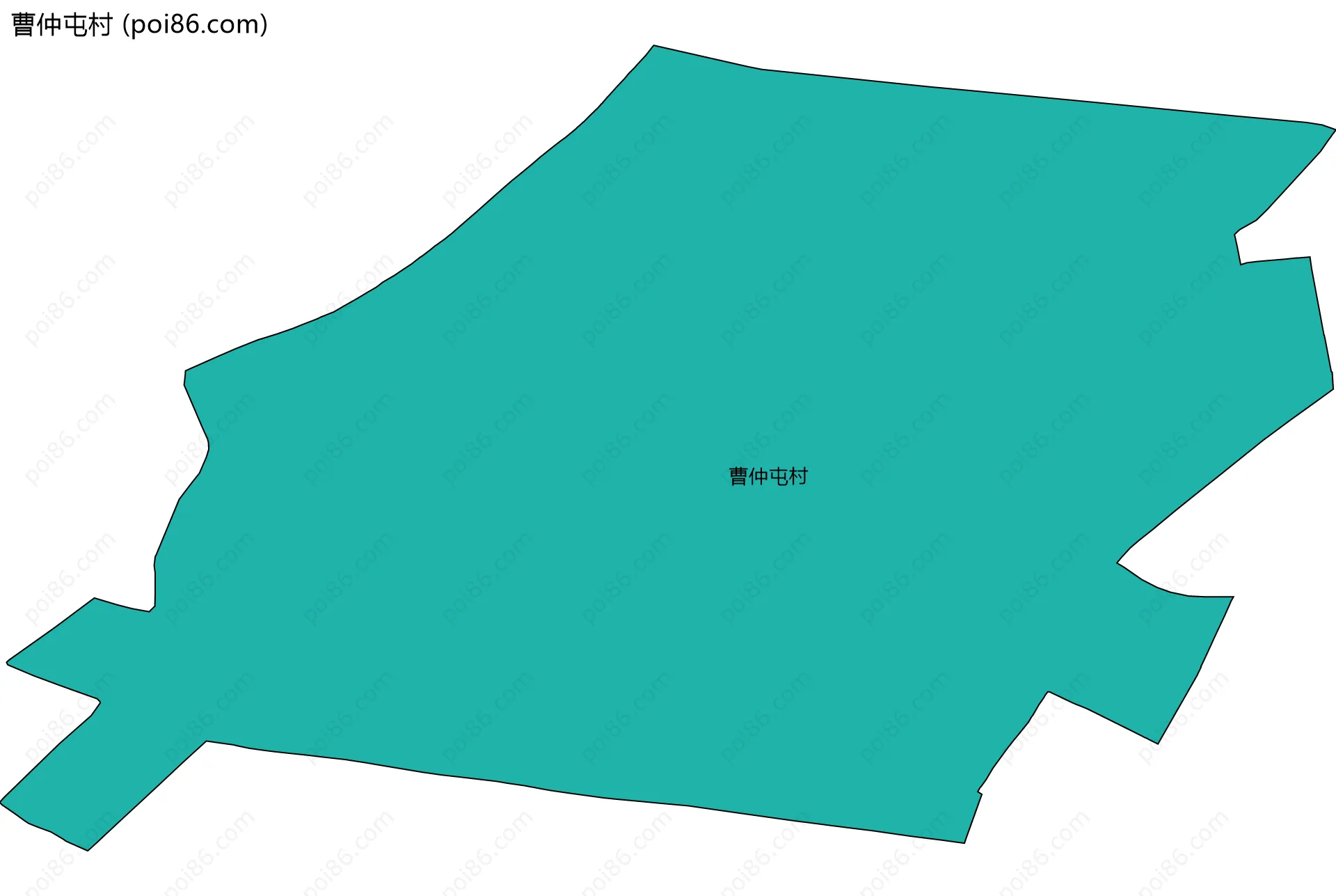 曹仲屯村边界地图