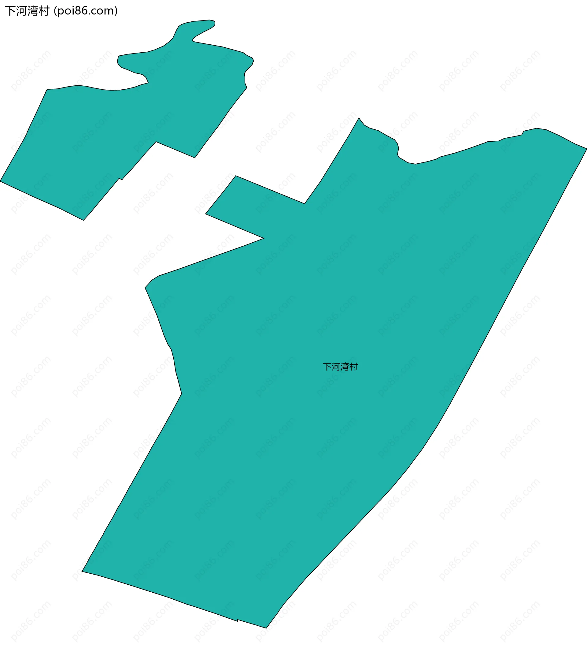 下河湾村边界地图