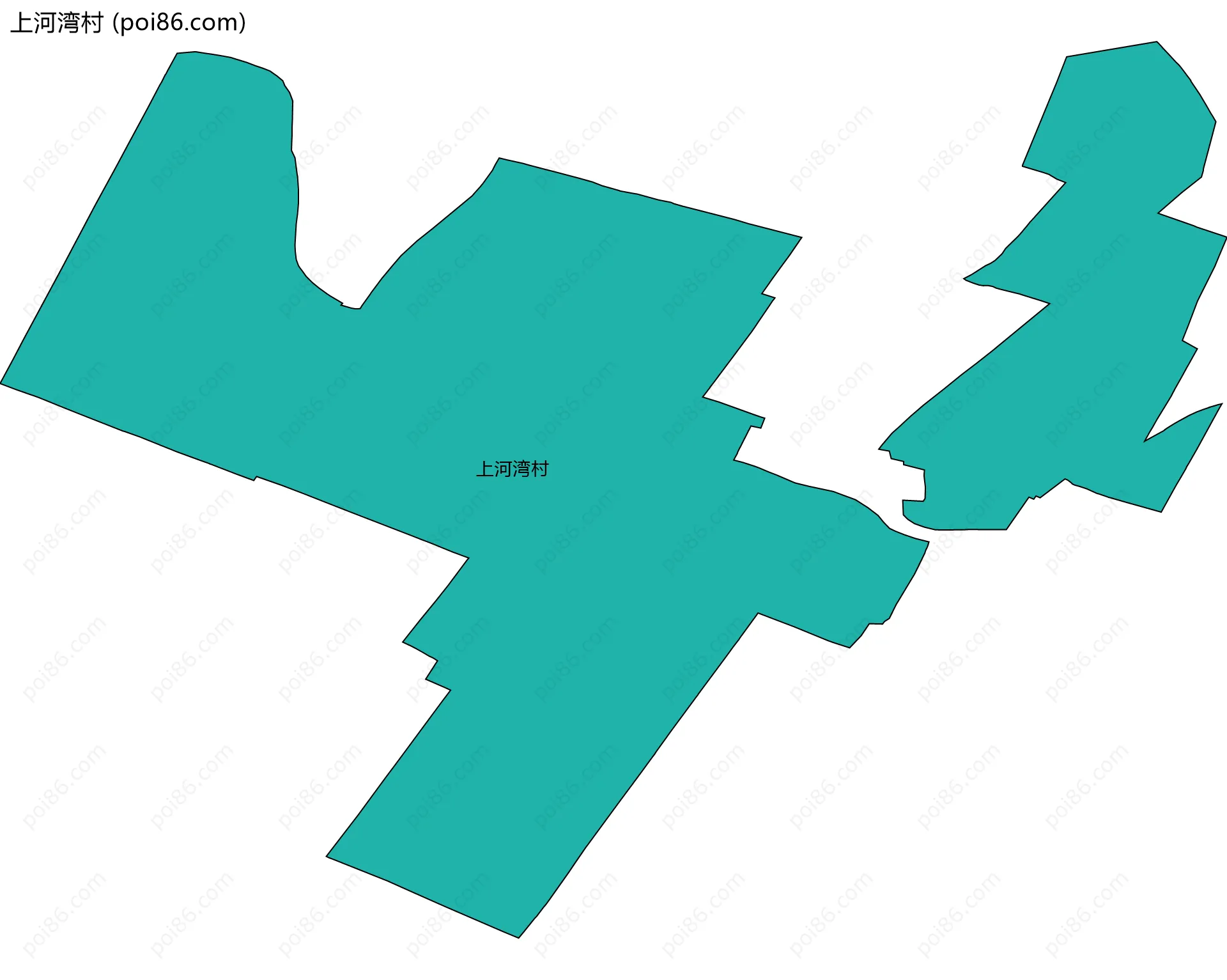 上河湾村边界地图