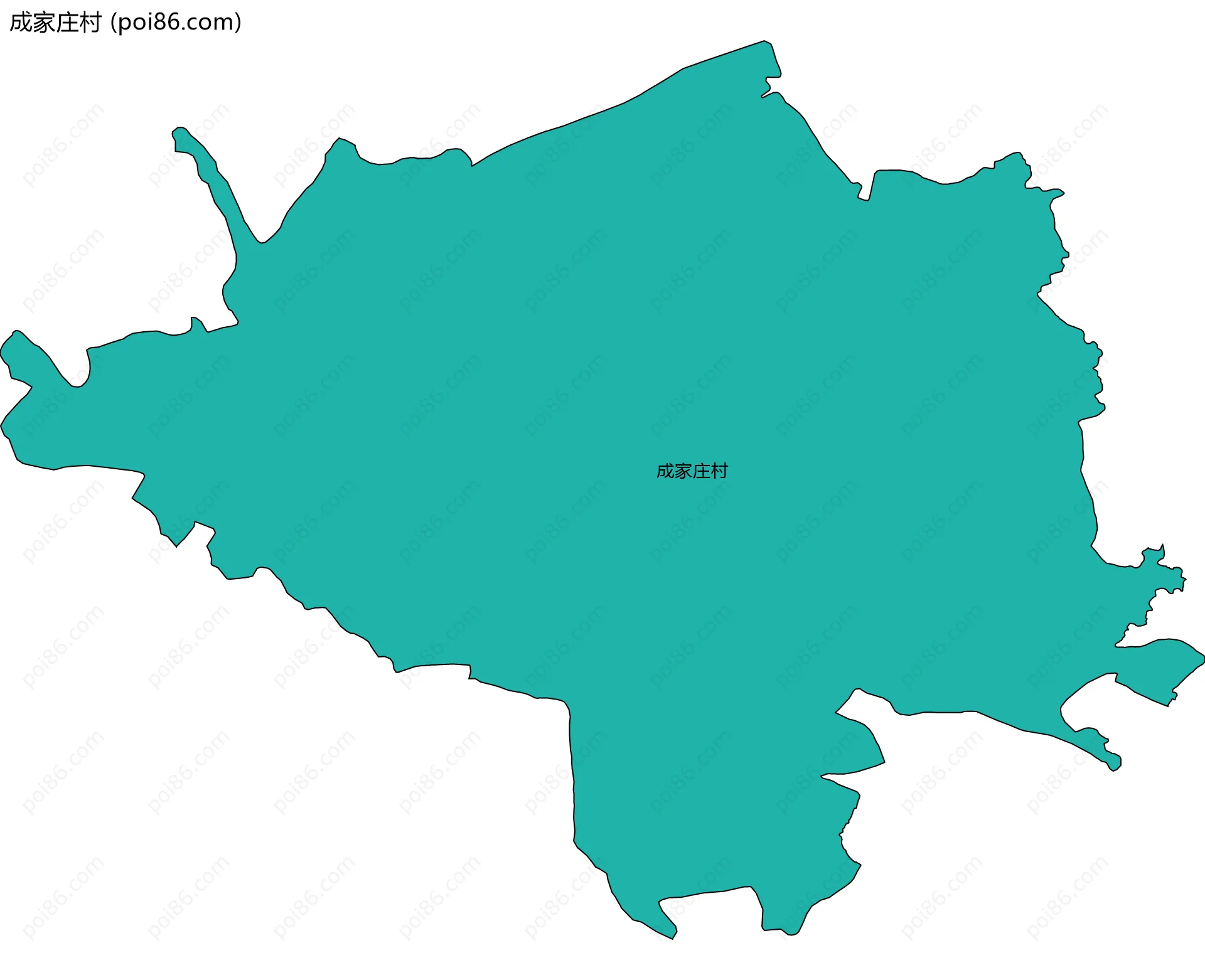 成家庄村边界地图
