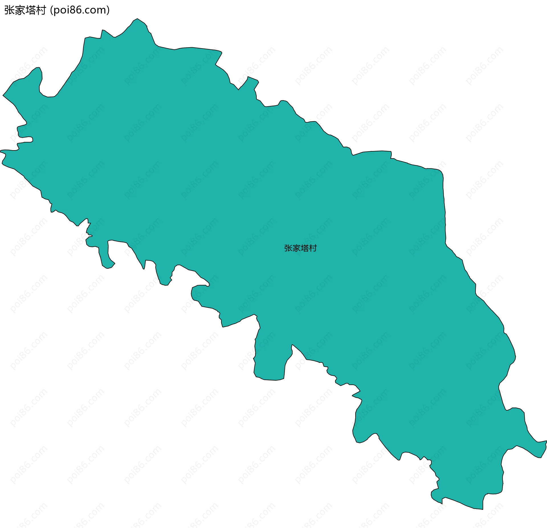 张家塔村边界地图