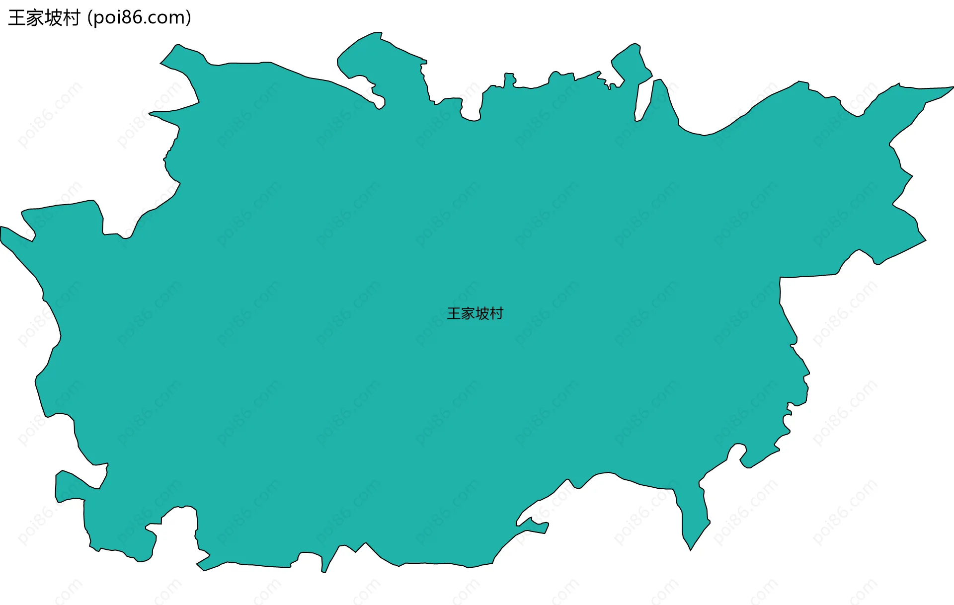 王家坡村边界地图