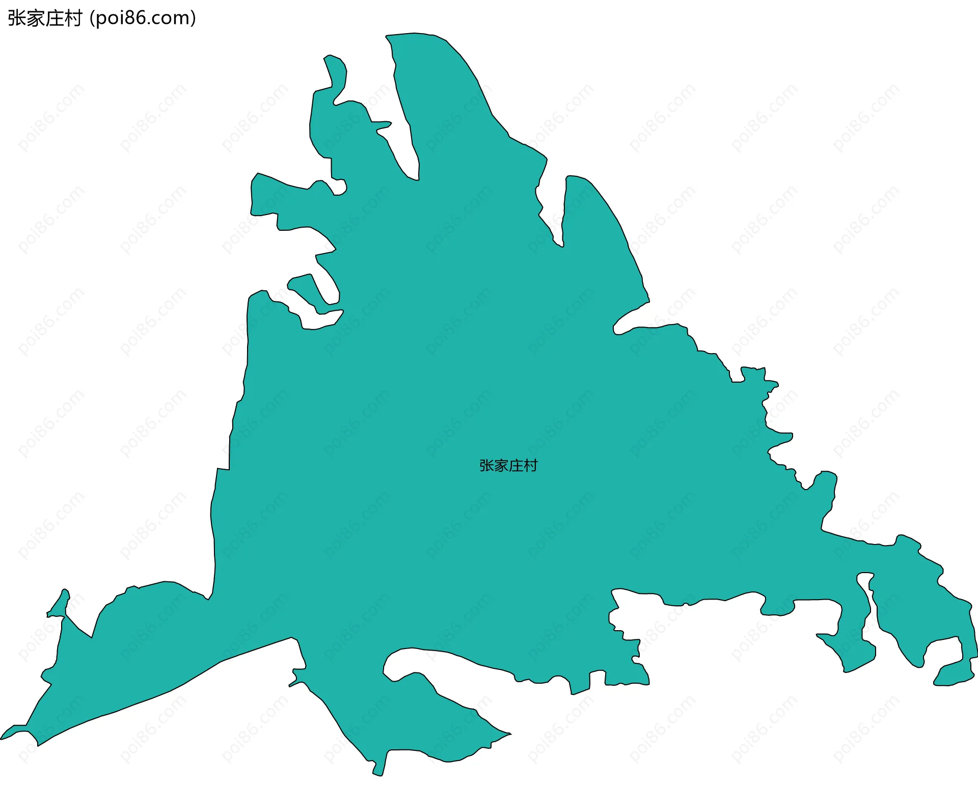 张家庄村边界地图