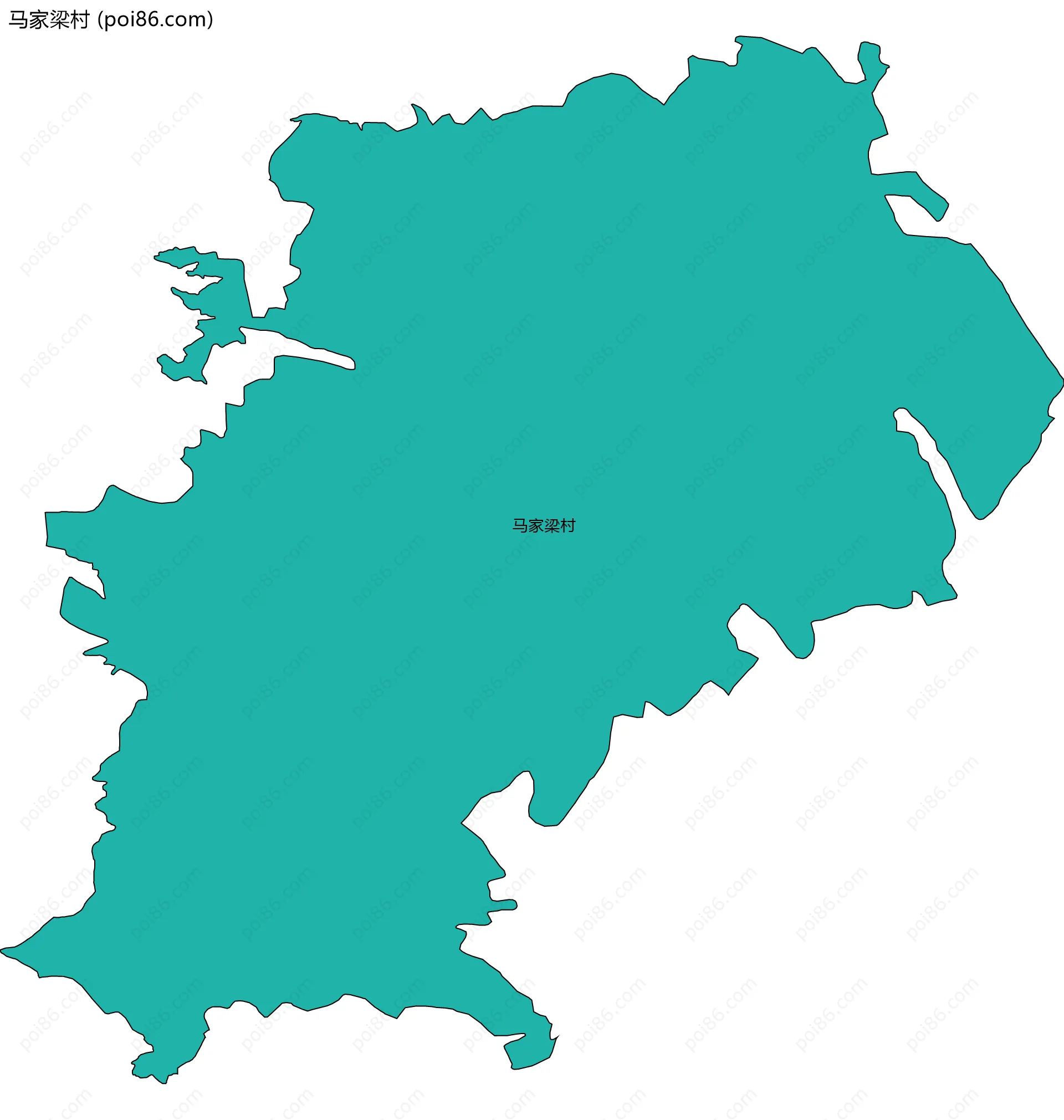 马家梁村边界地图