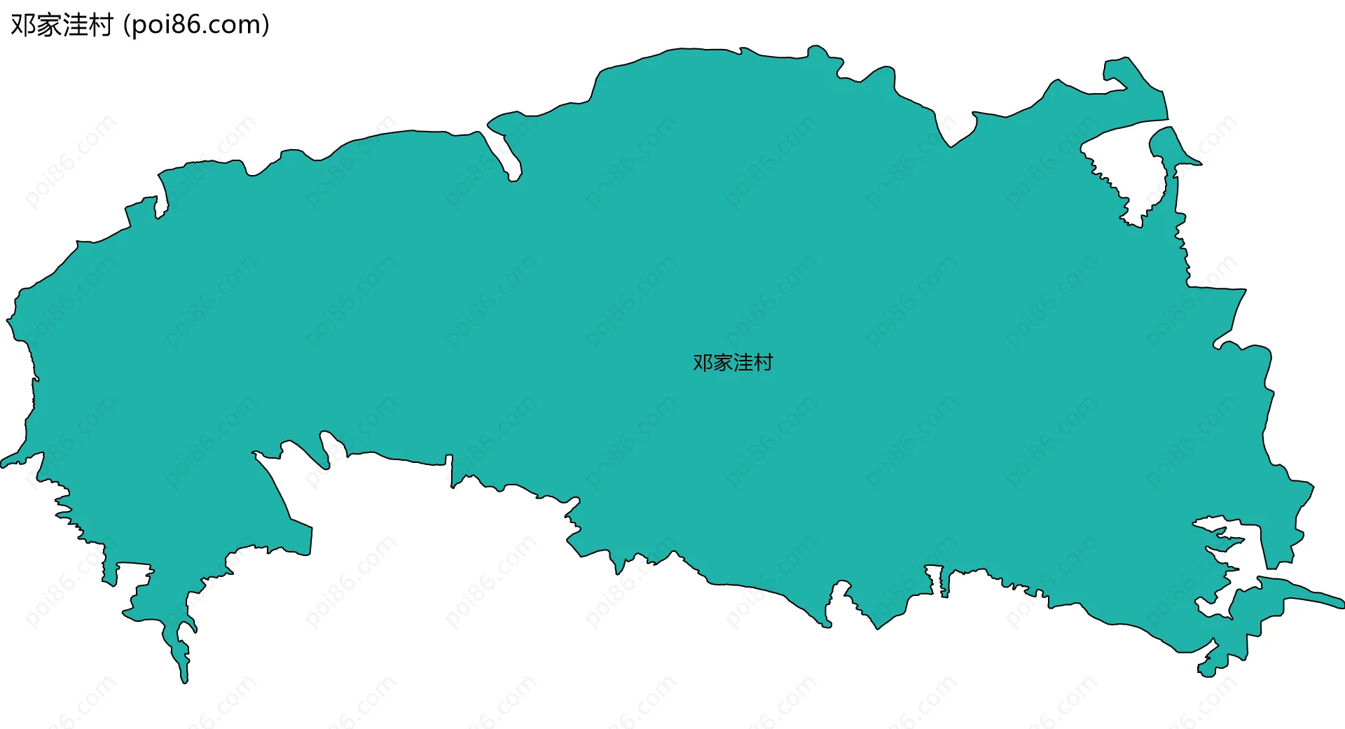 邓家洼村边界地图