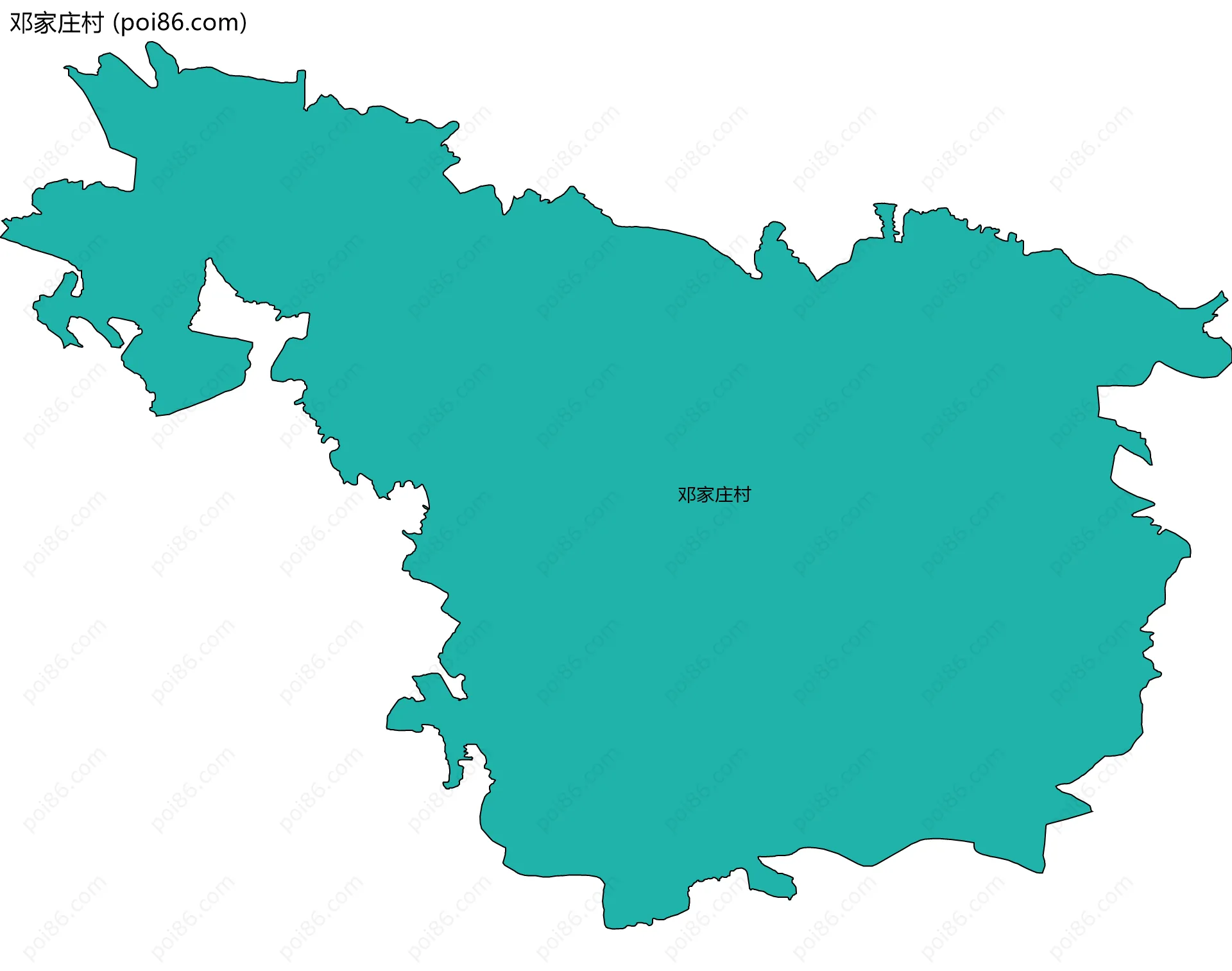 邓家庄村边界地图