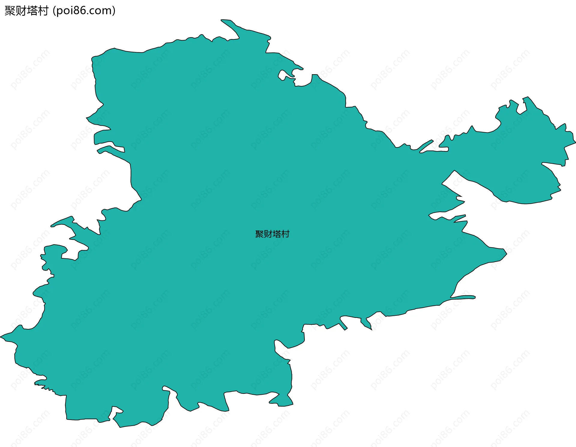 聚财塔村边界地图