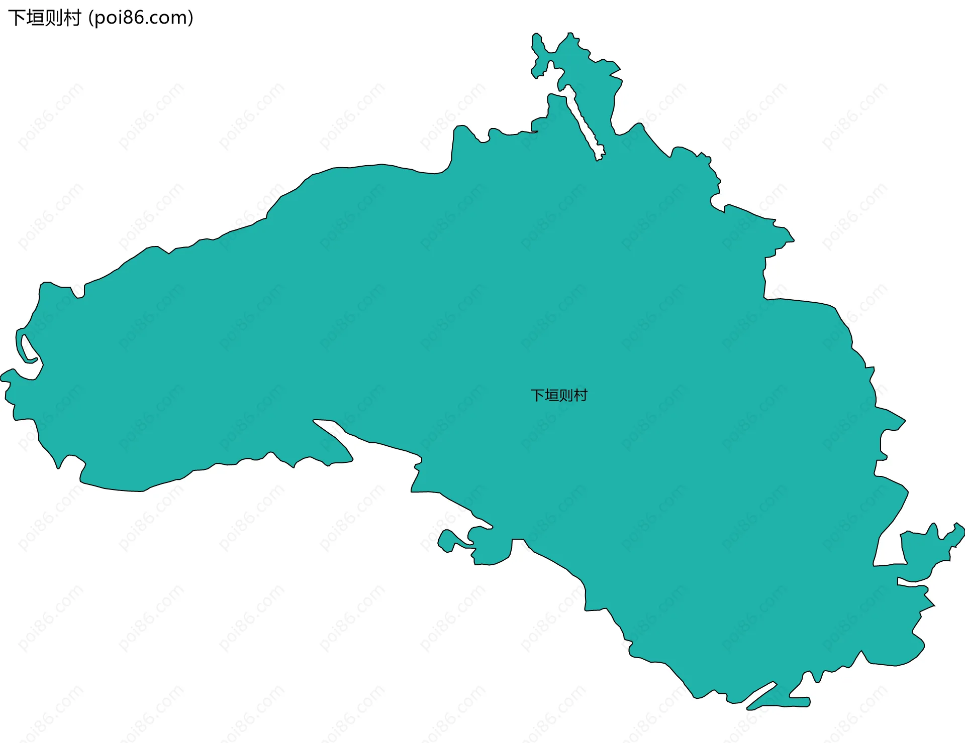 下垣则村边界地图