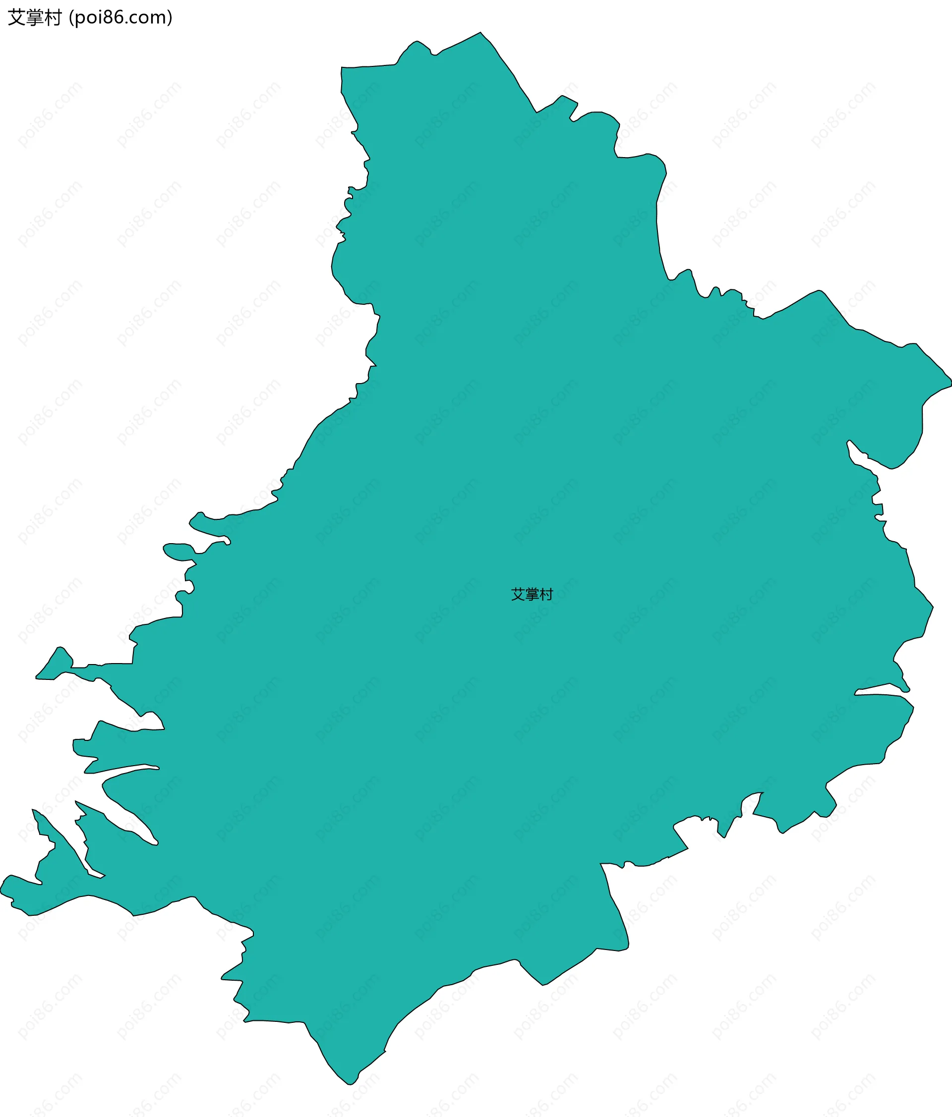 艾掌村边界地图