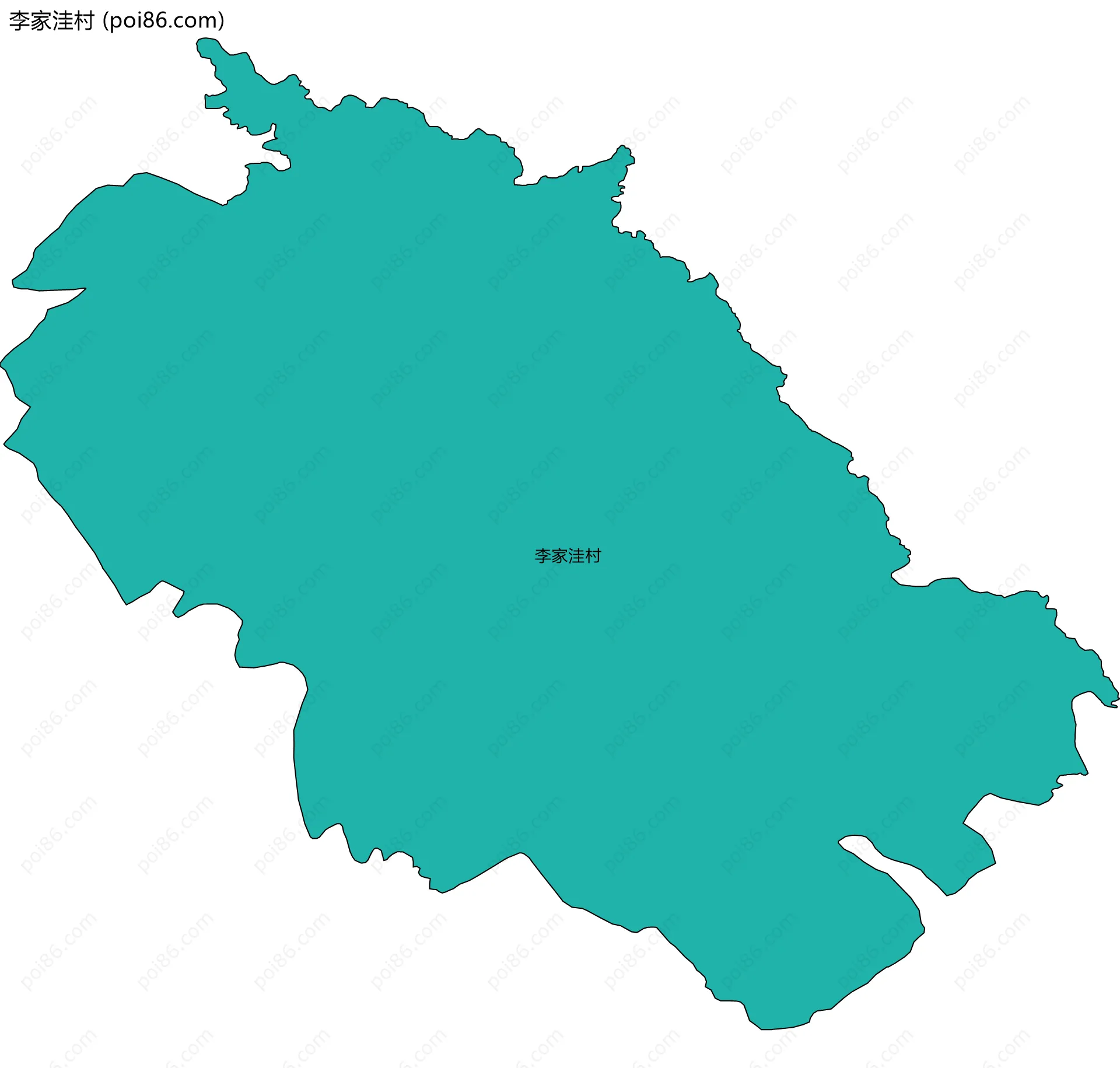 李家洼村边界地图