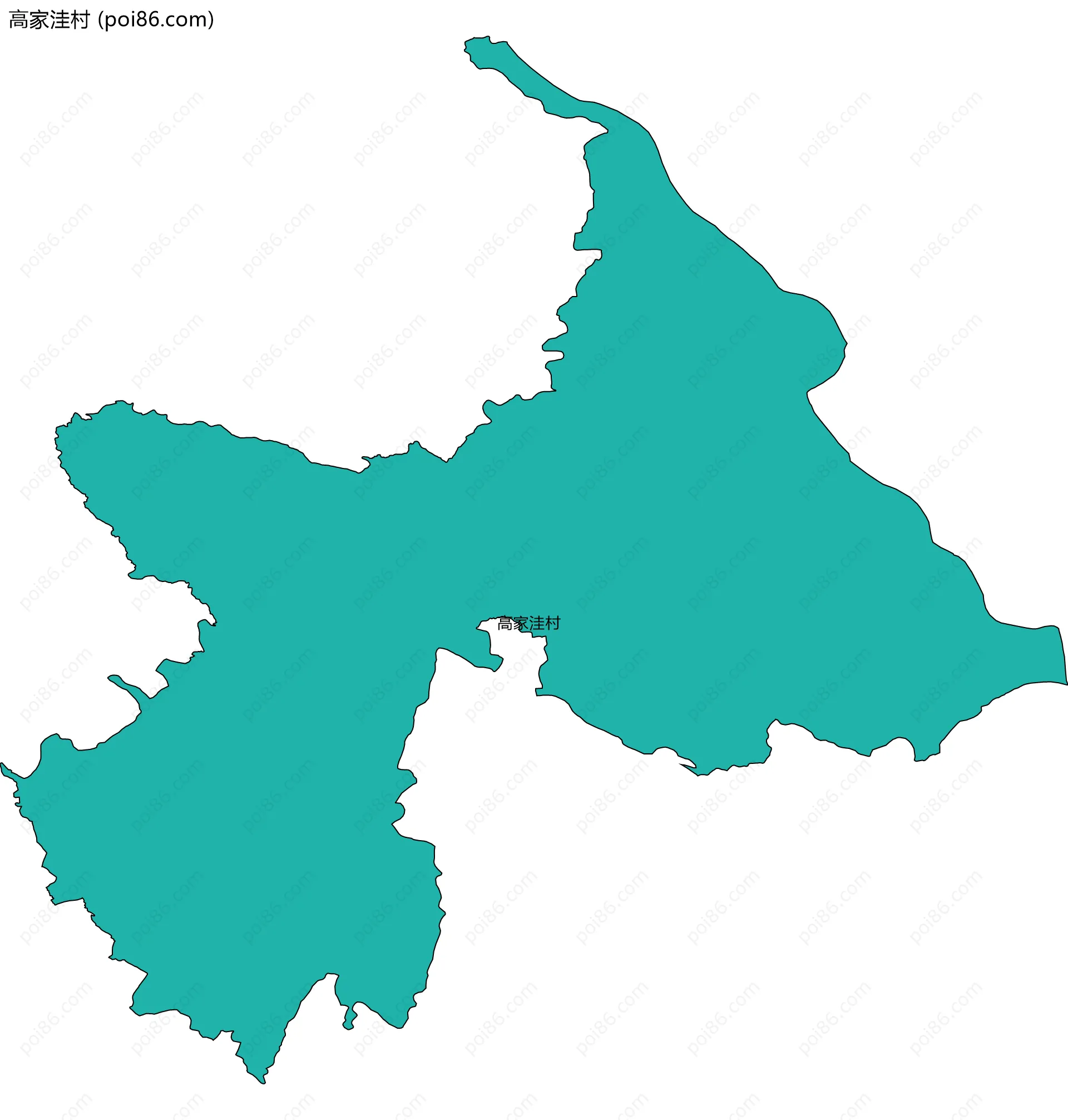 高家洼村边界地图