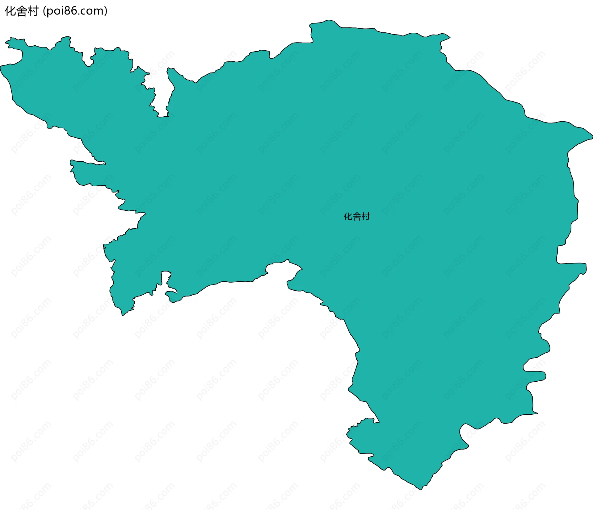 化舍村边界地图
