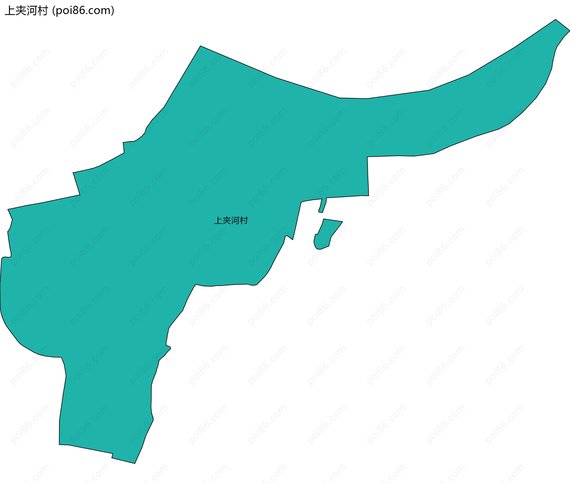 上夹河村边界地图