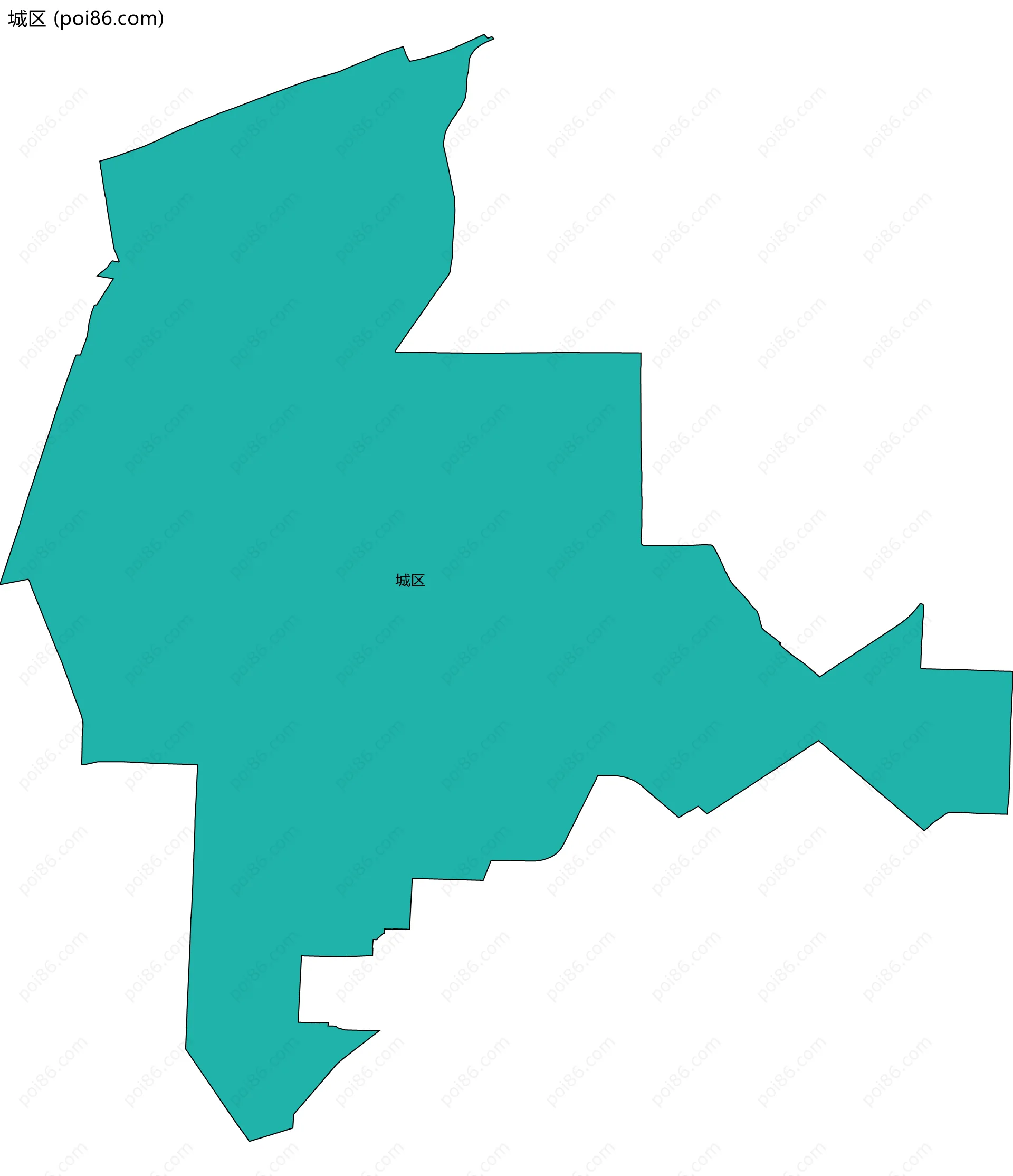 城区边界地图