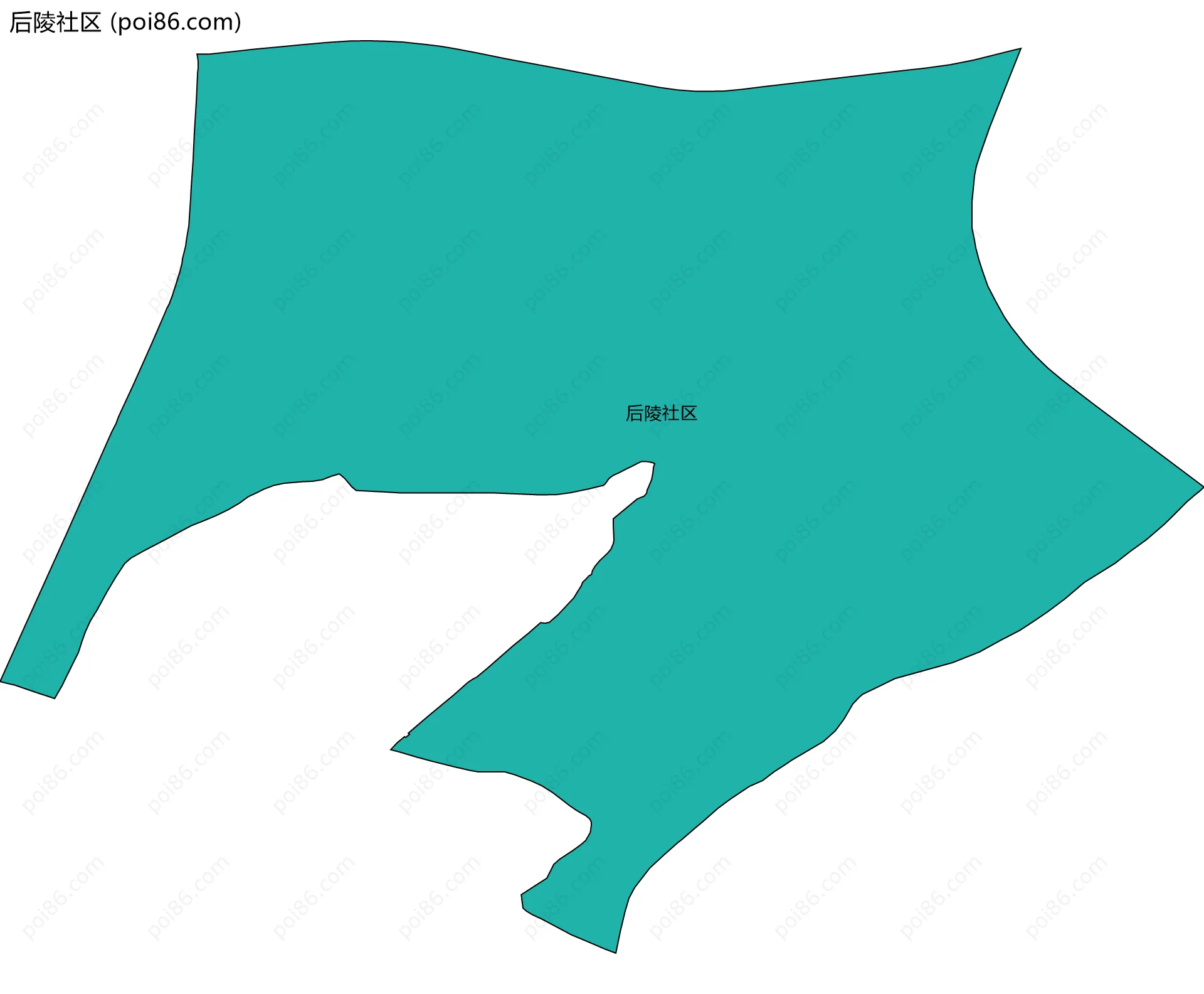 后陵社区边界地图