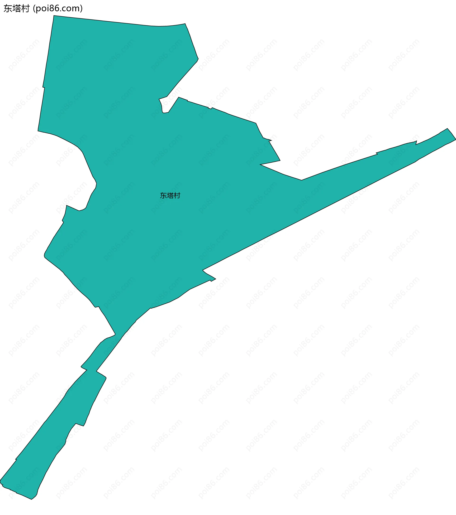 东塔村边界地图
