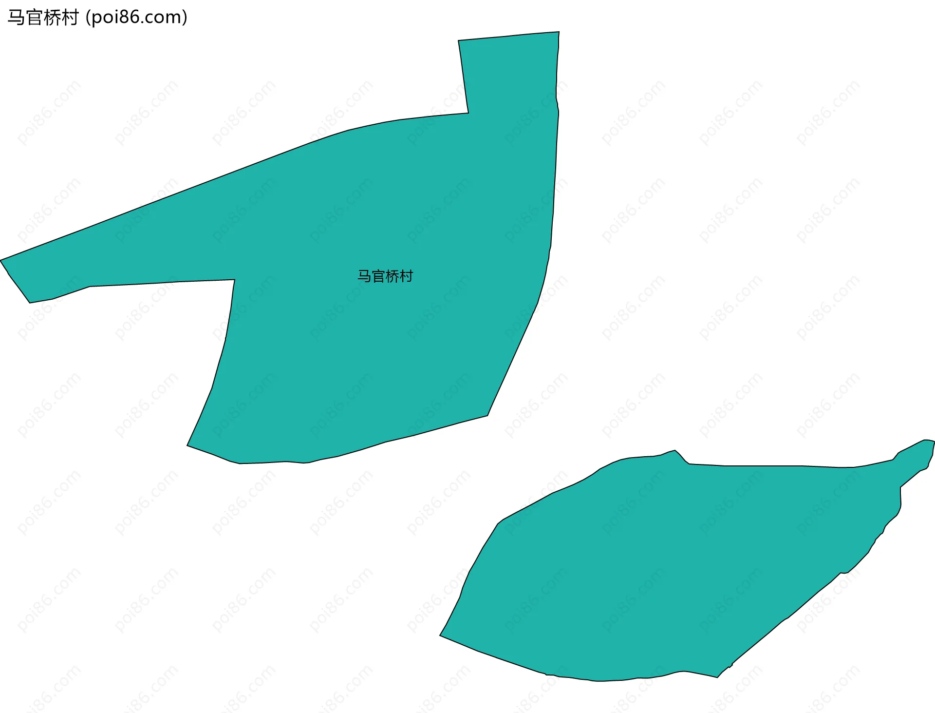 马官桥村边界地图
