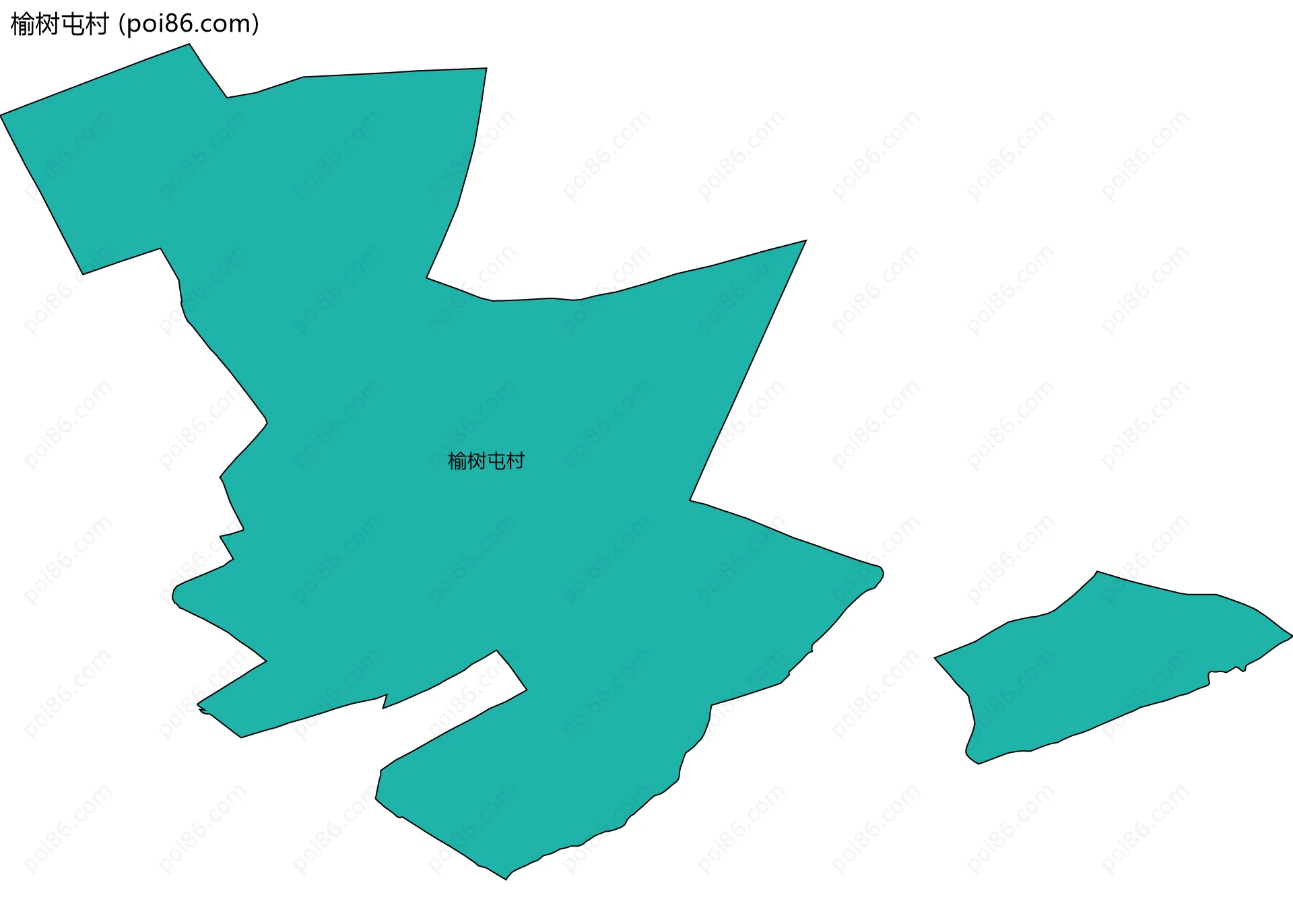 榆树屯村边界地图