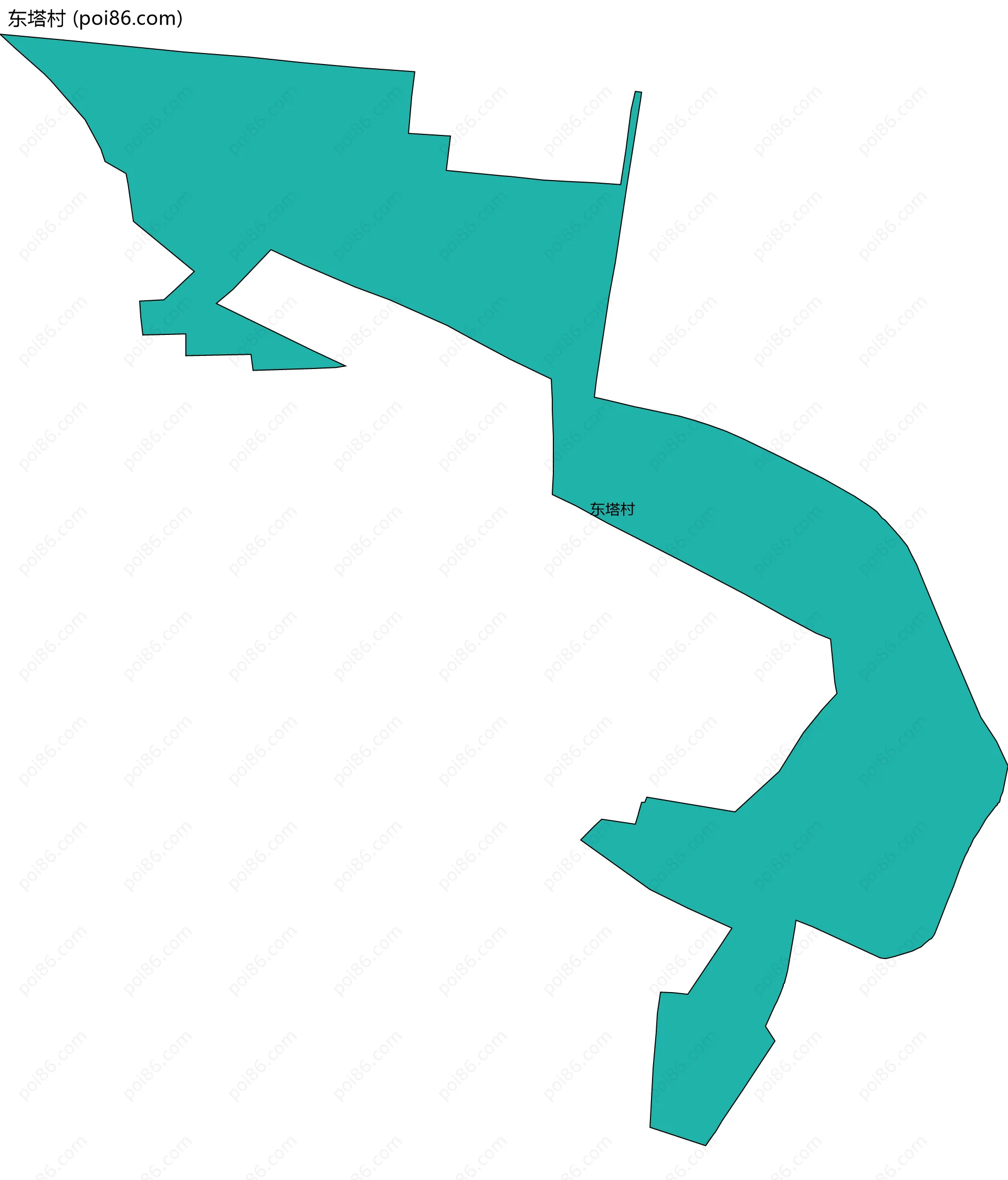 东塔村边界地图
