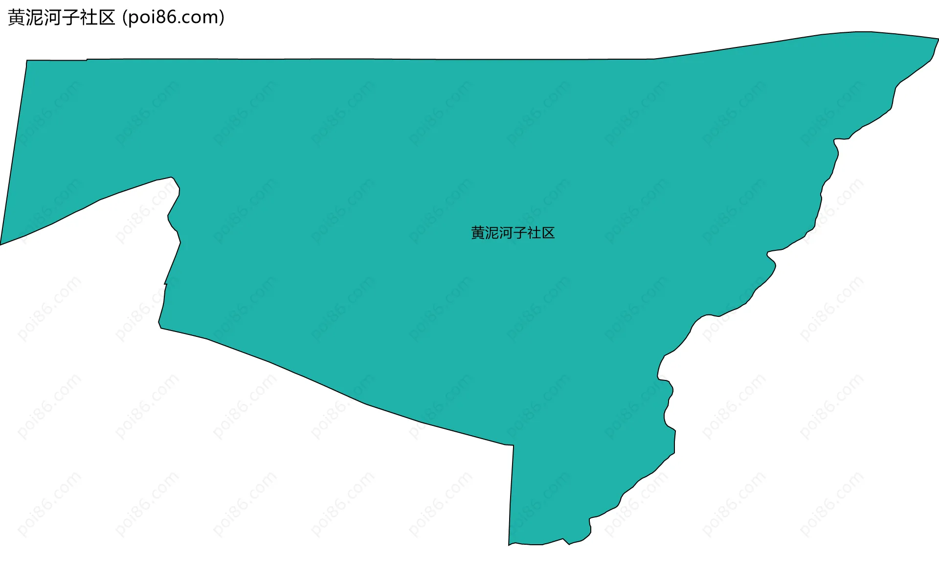 黄泥河子社区边界地图