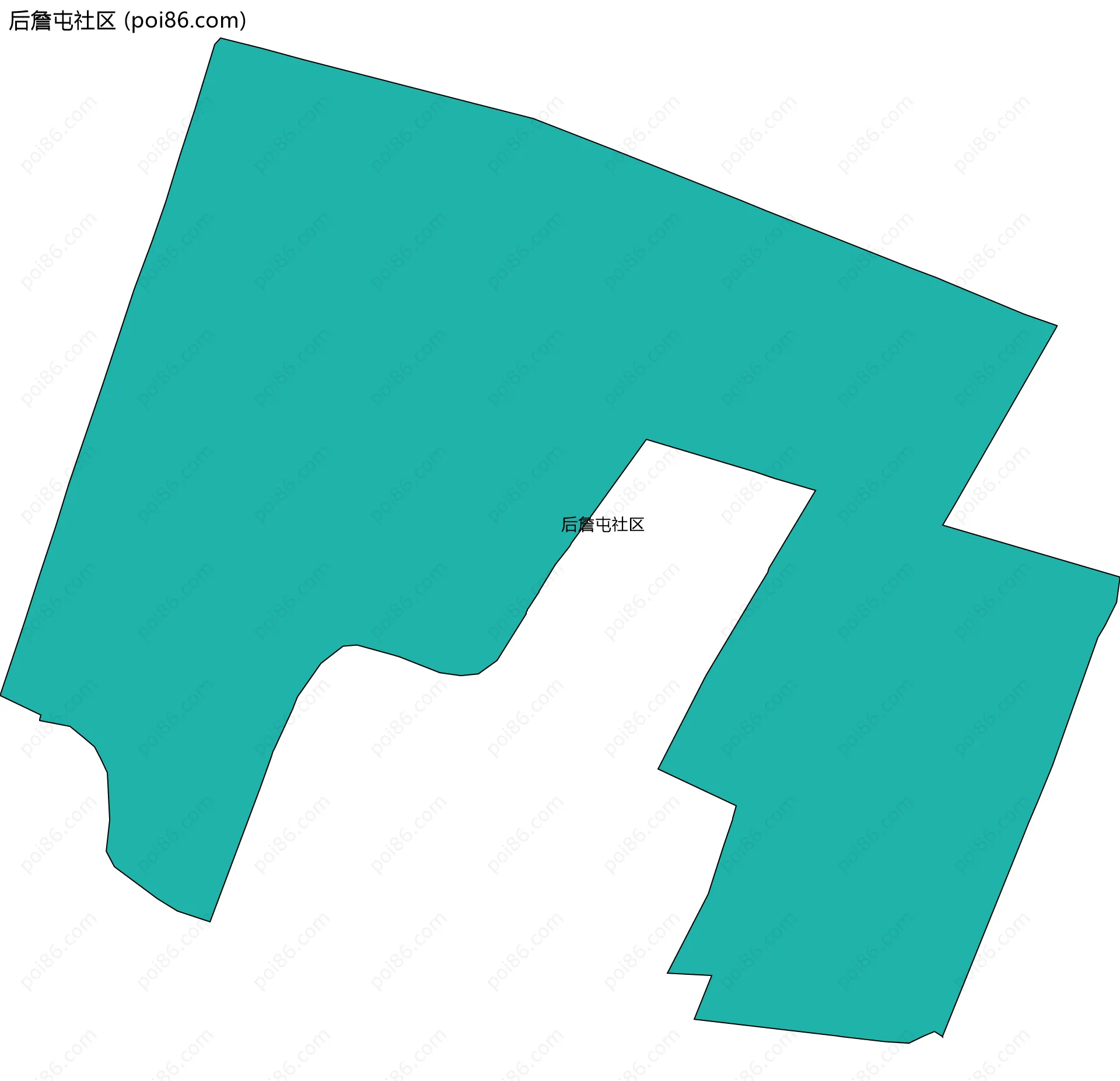 后詹屯社区边界地图