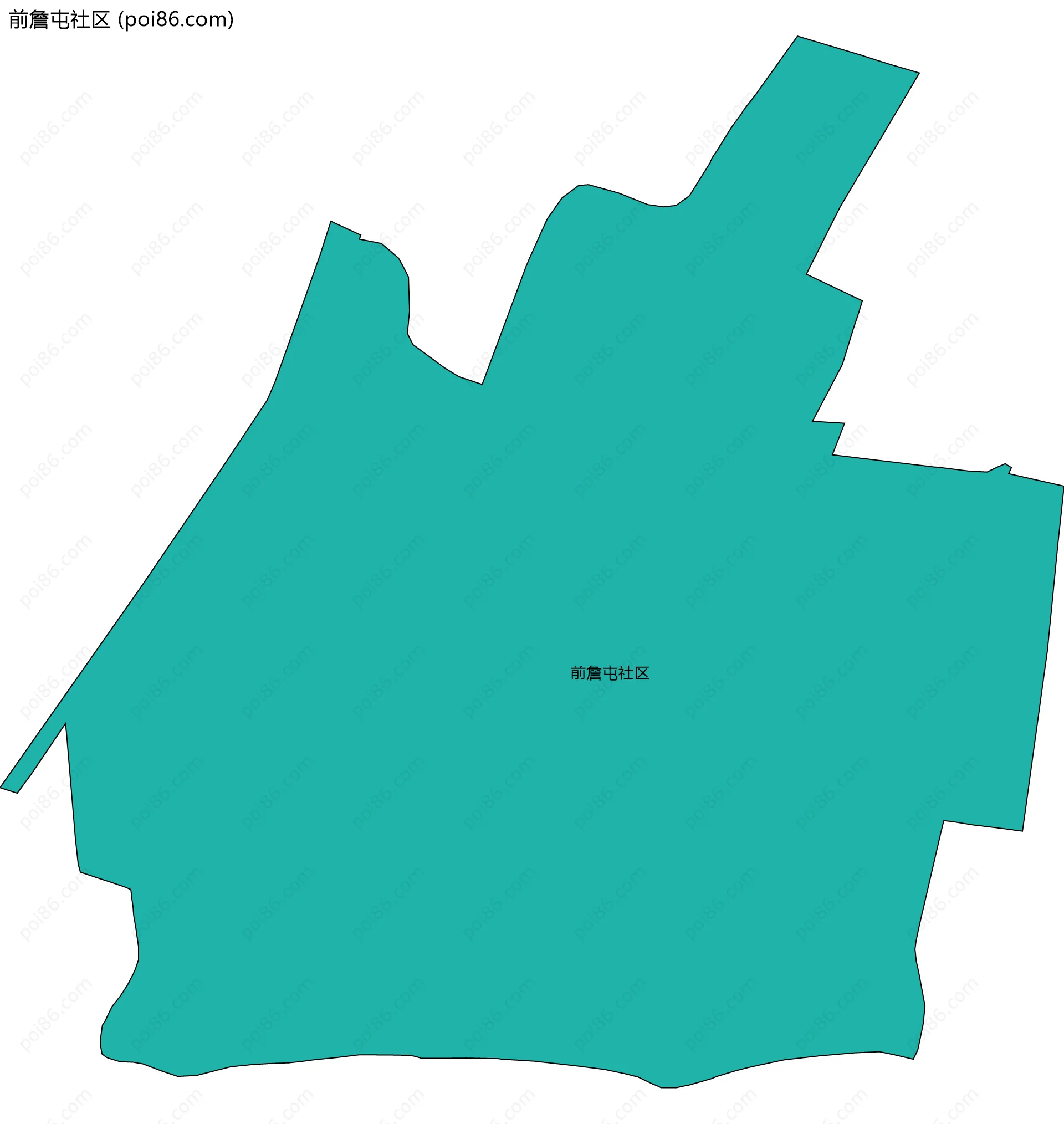 前詹屯社区边界地图