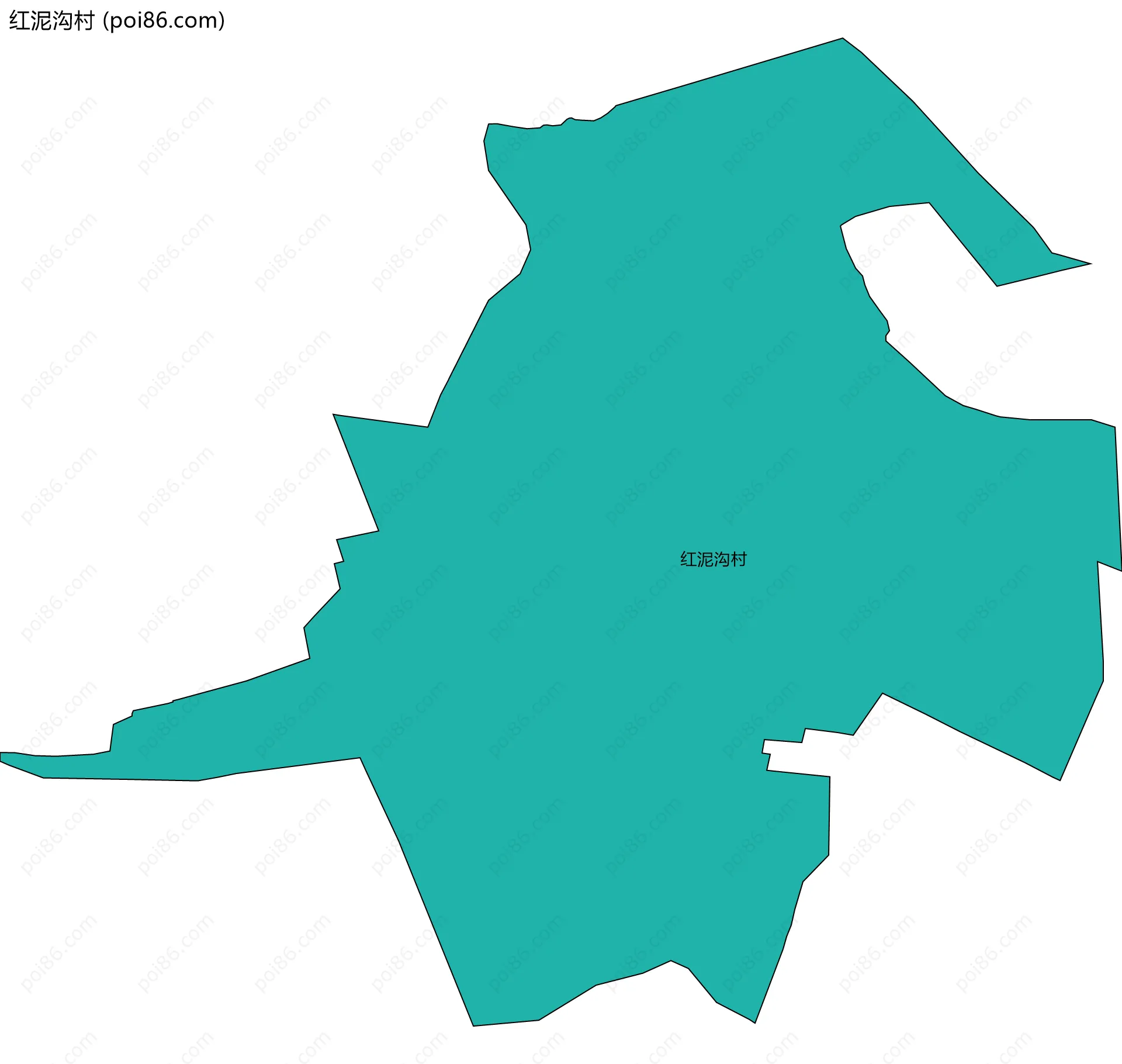 红泥沟村边界地图