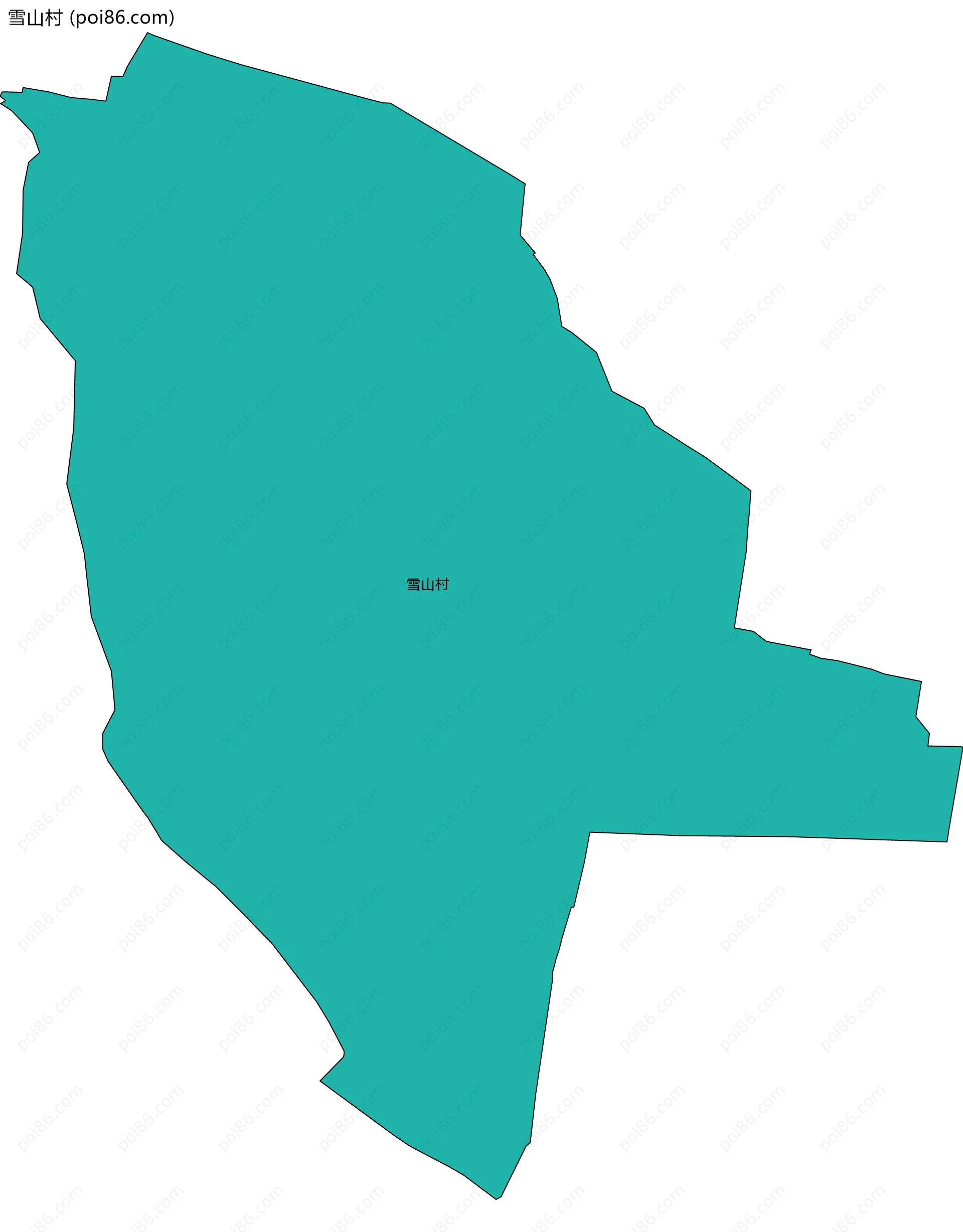 雪山村边界地图