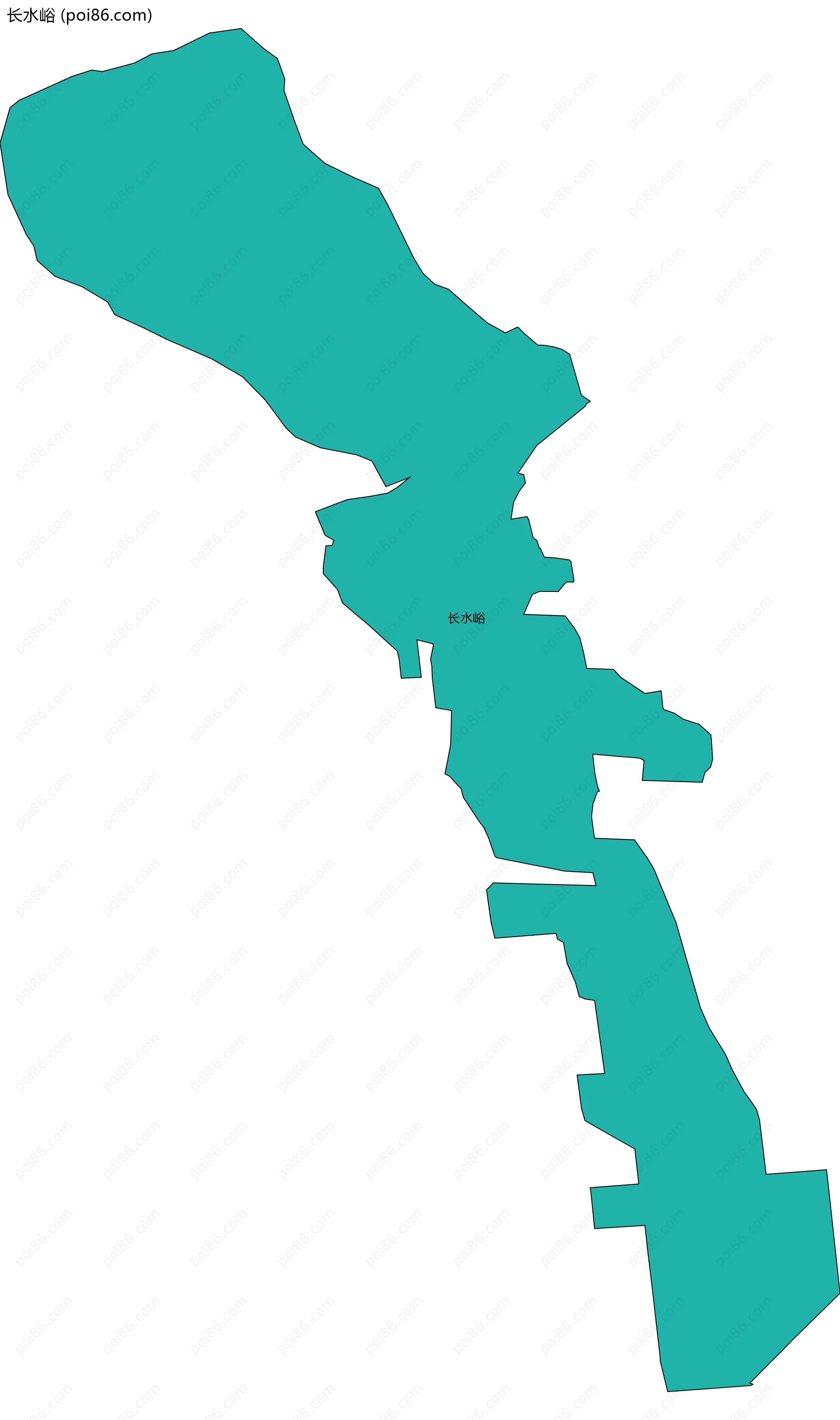 长水峪边界地图