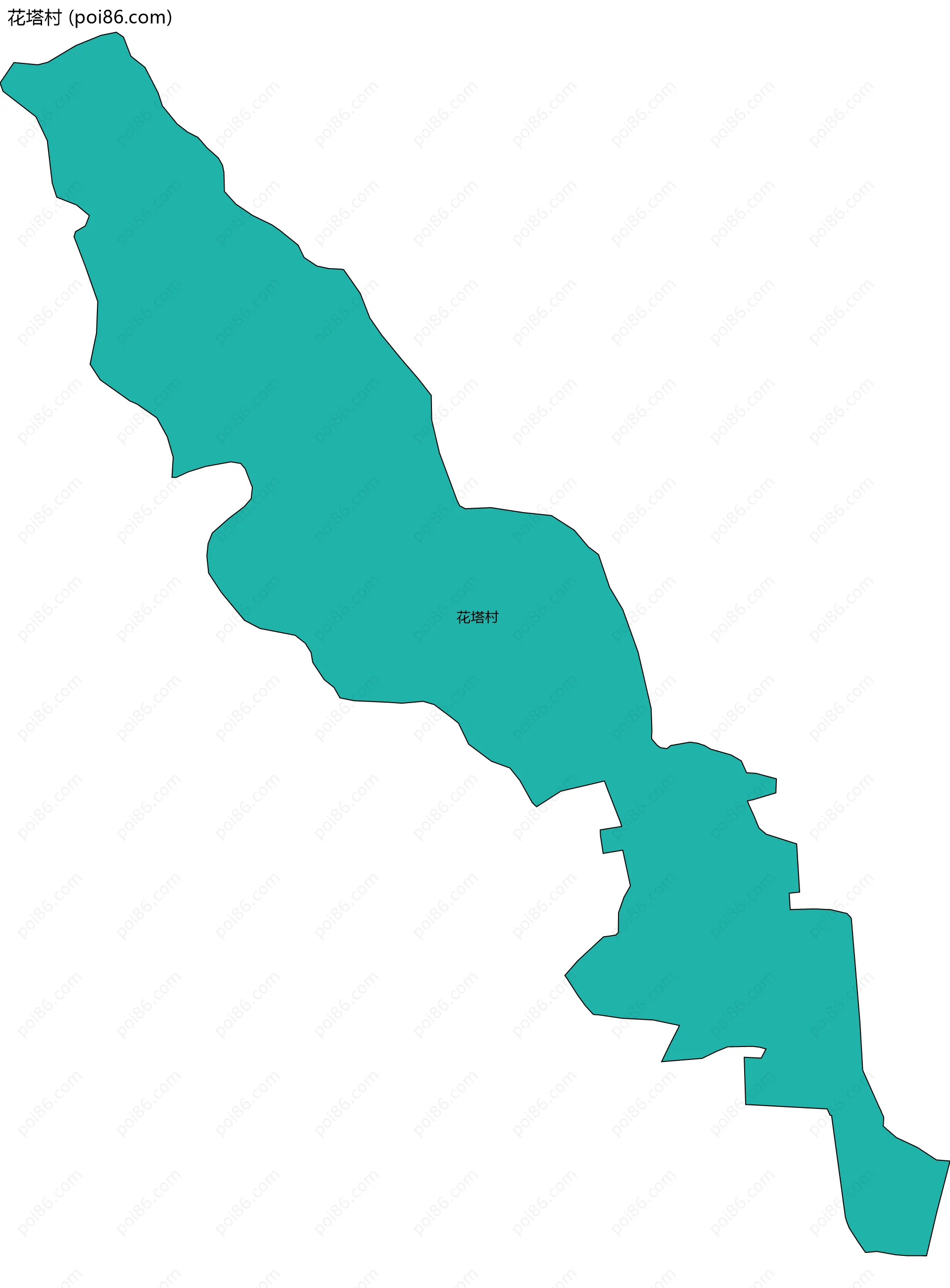 花塔村边界地图