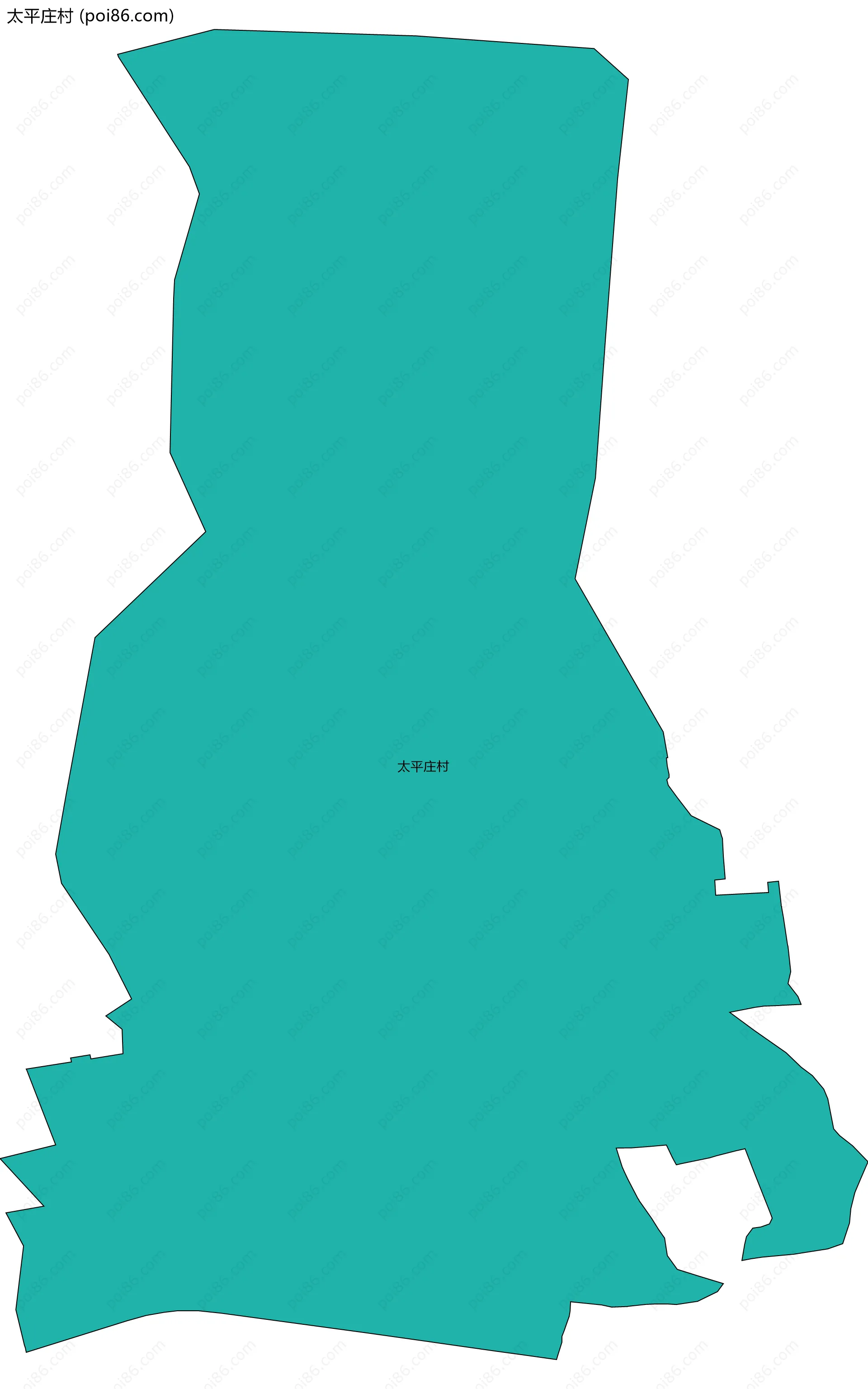 太平庄村边界地图